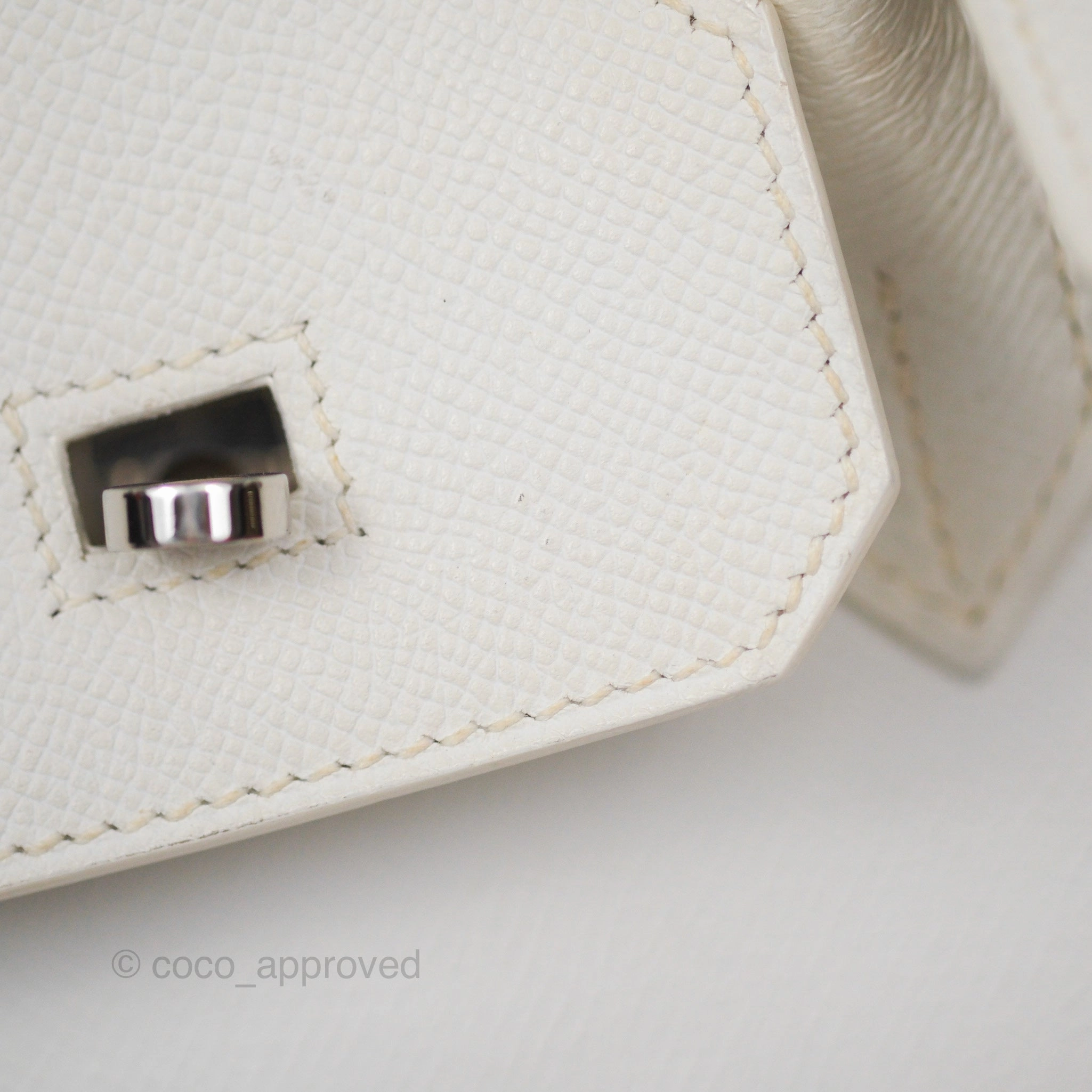 Herms Birkin 30 Retourne White Epsom Palladium Hardware