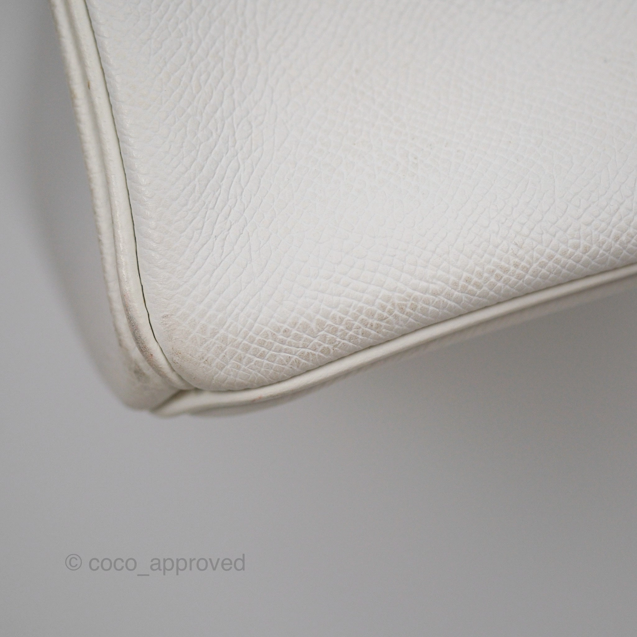Herms Birkin 30 Retourne White Epsom Palladium Hardware