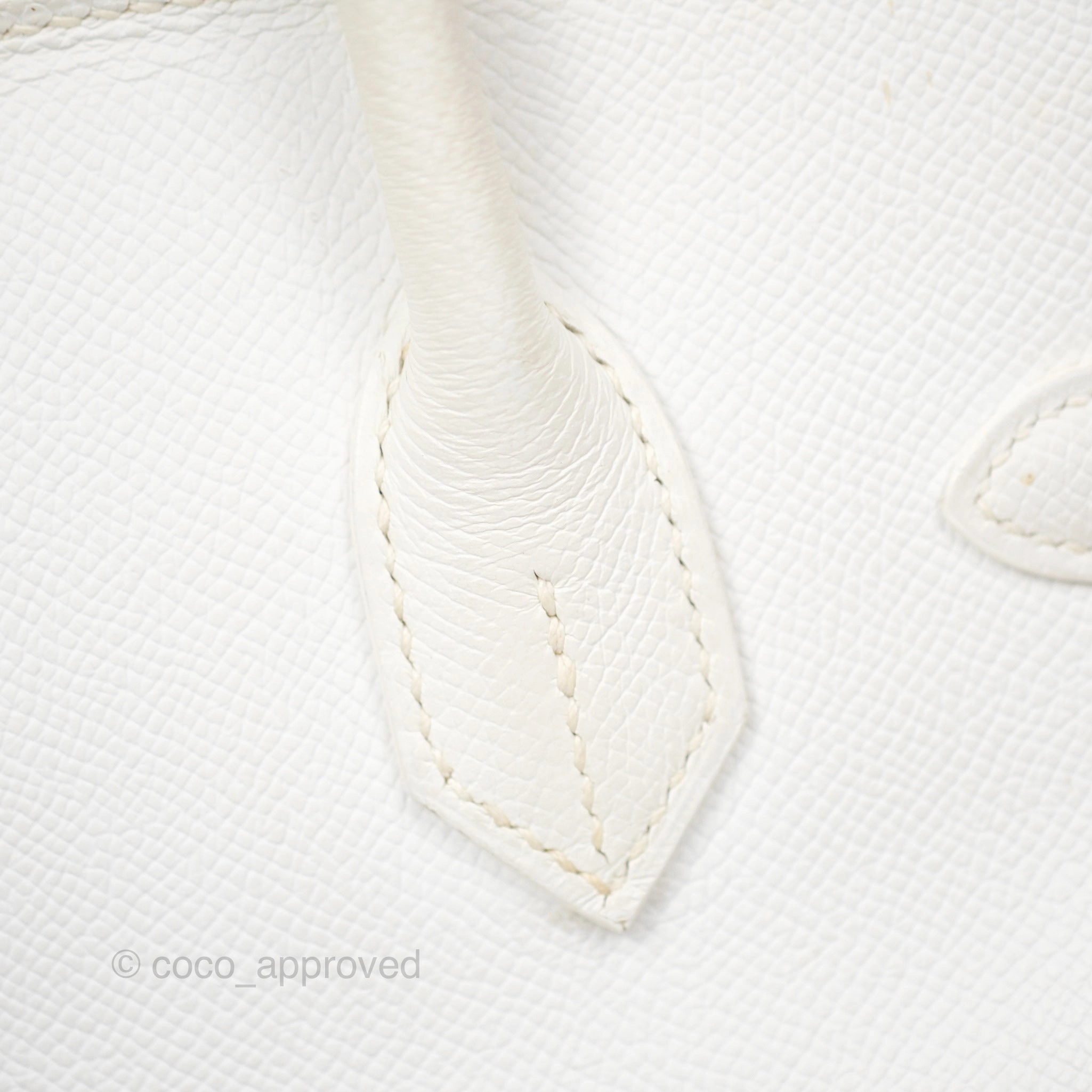 Herms Birkin 30 Retourne White Epsom Palladium Hardware