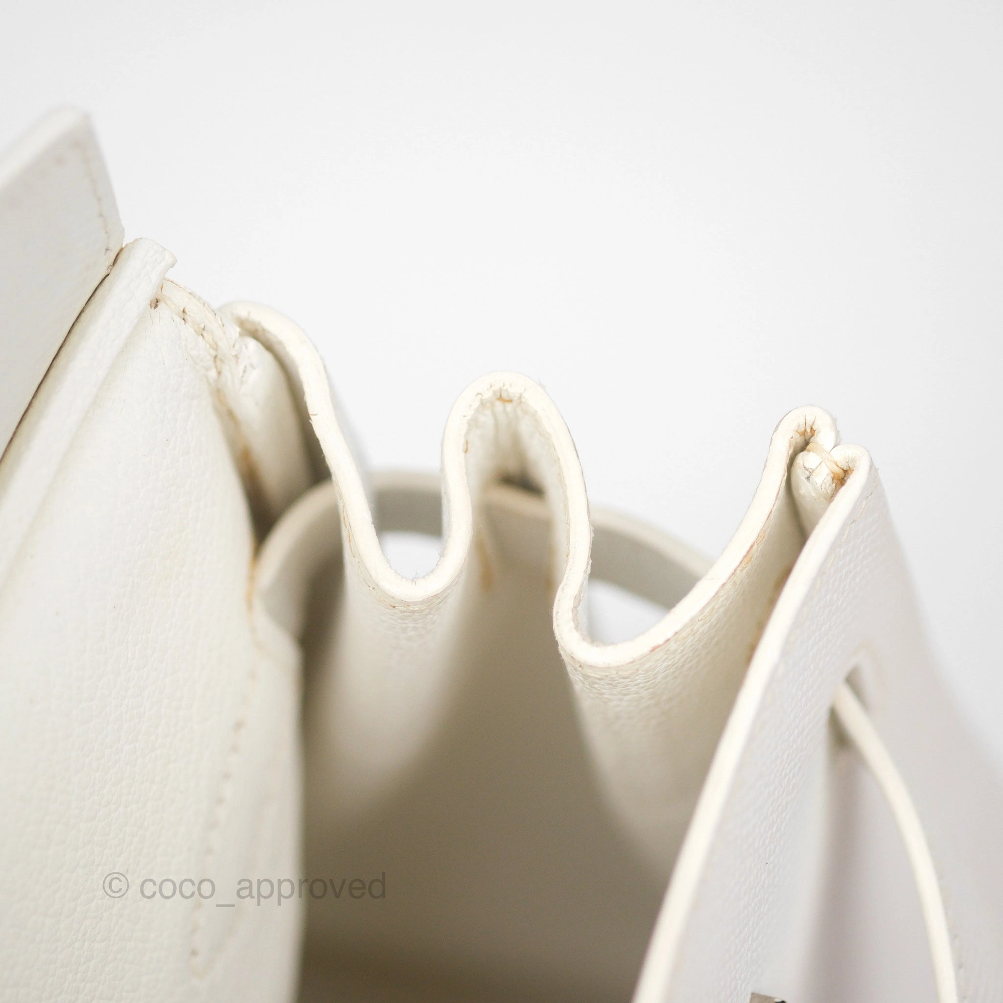 Herms Birkin 30 Retourne White Epsom Palladium Hardware