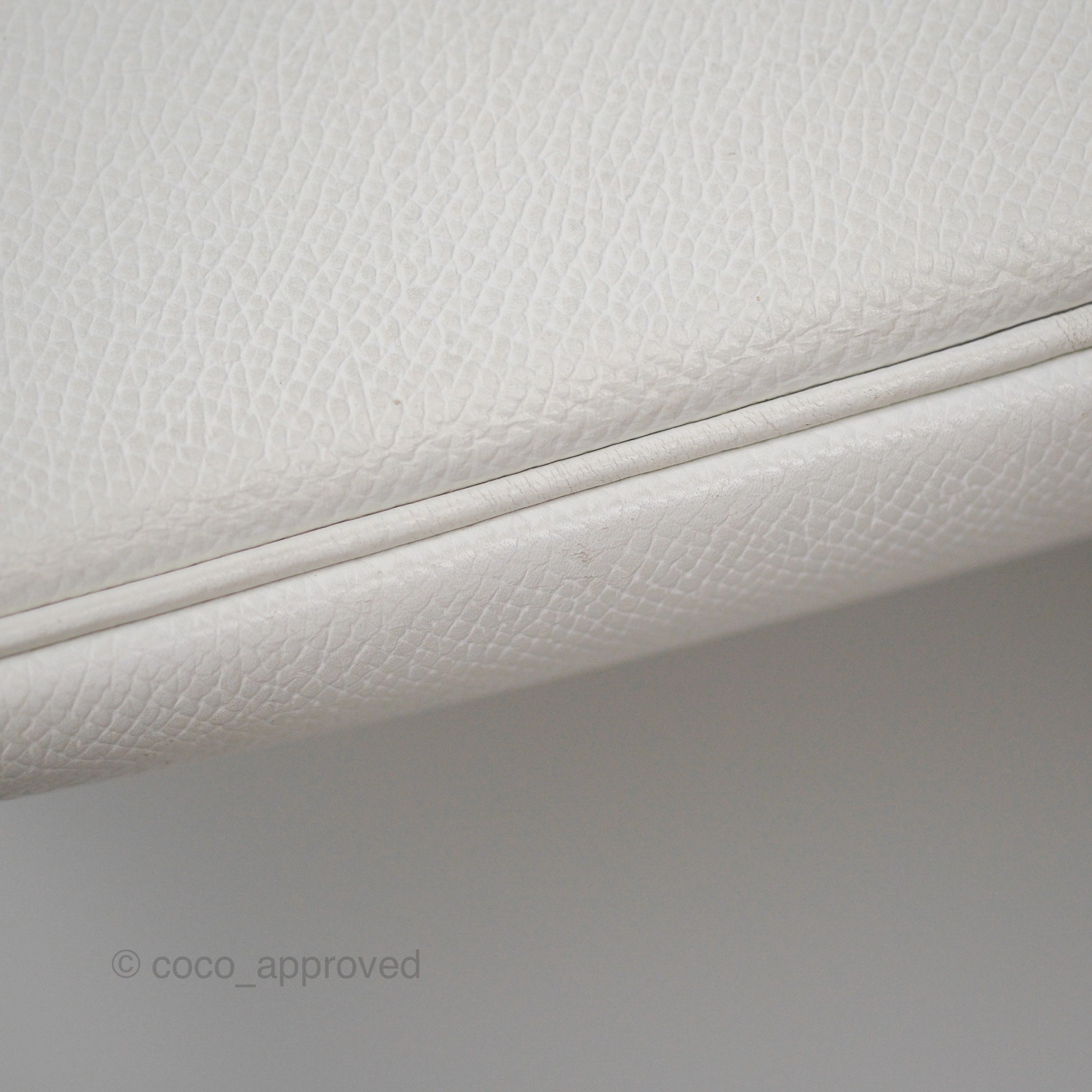 Herms Birkin 30 Retourne White Epsom Palladium Hardware