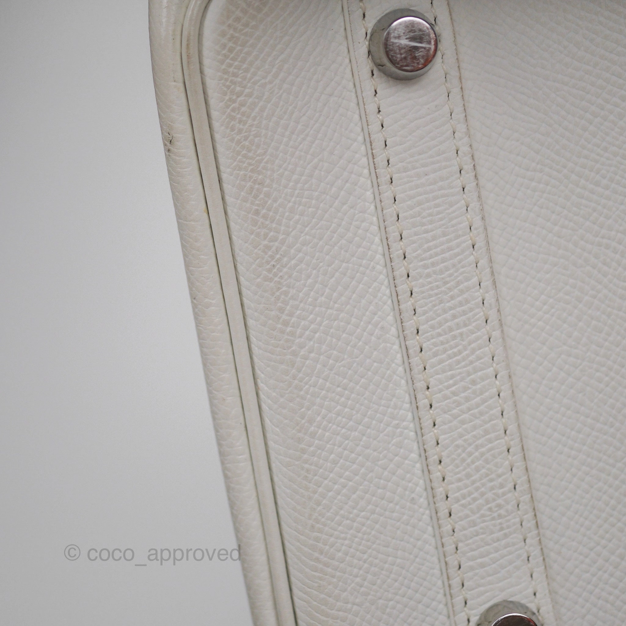 Herms Birkin 30 Retourne White Epsom Palladium Hardware