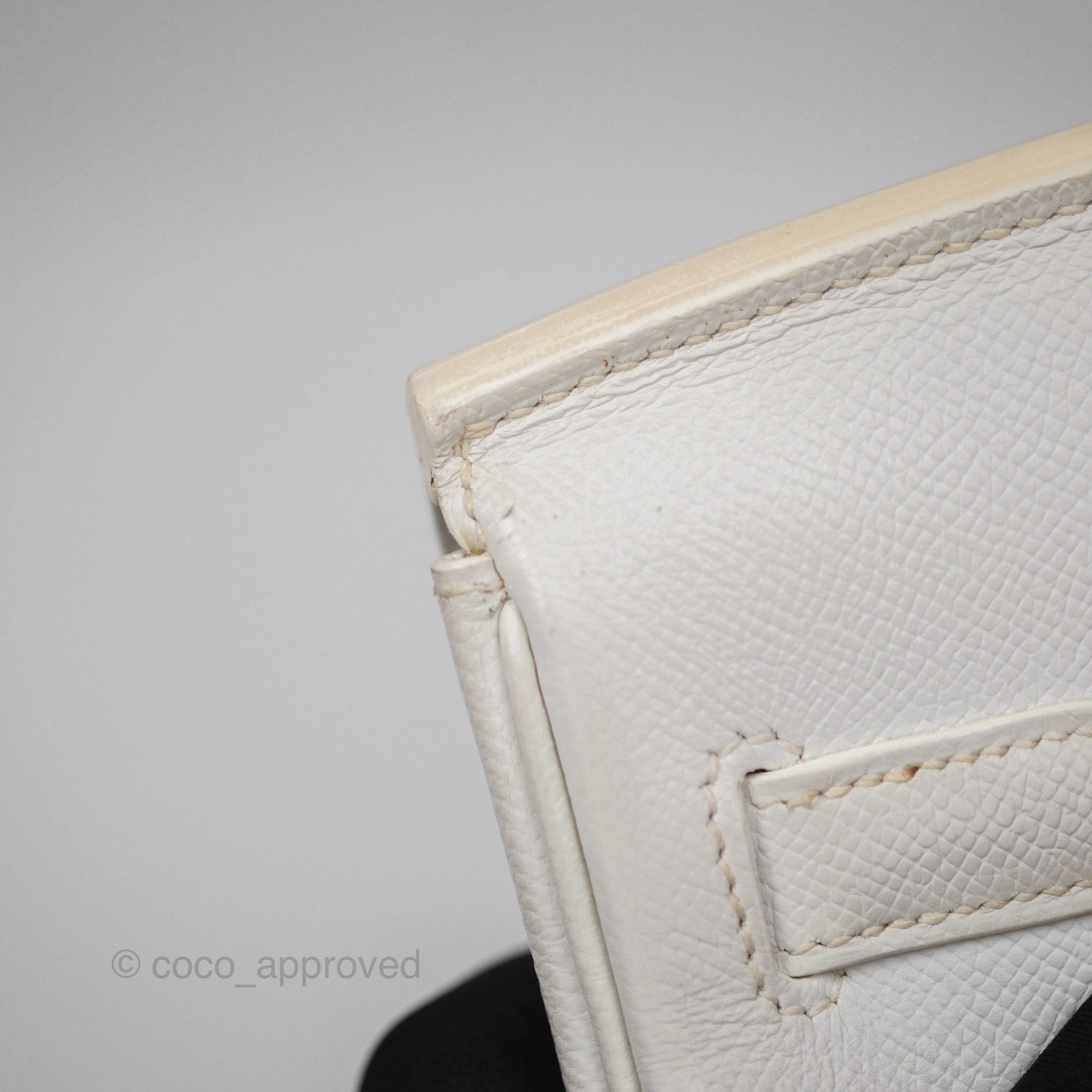 Herms Birkin 30 Retourne White Epsom Palladium Hardware