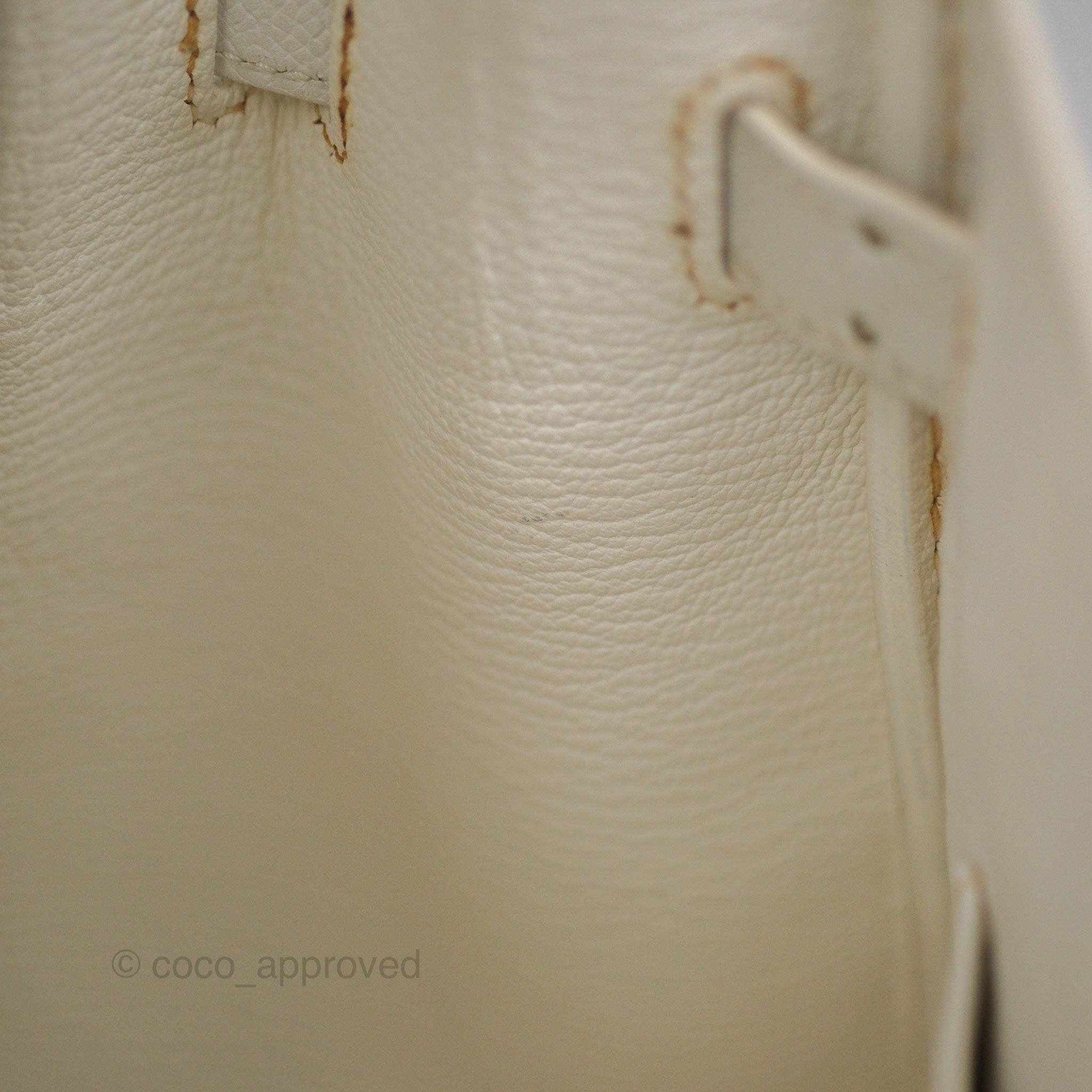 Herms Birkin 30 Retourne White Epsom Palladium Hardware