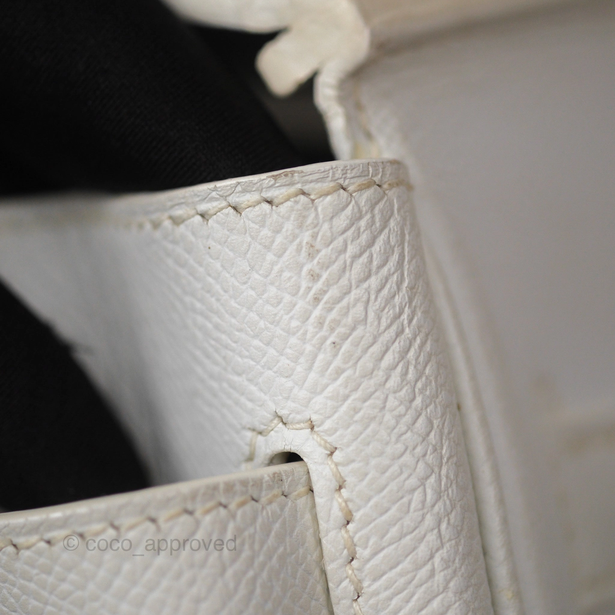 Herms Birkin 30 Retourne White Epsom Palladium Hardware