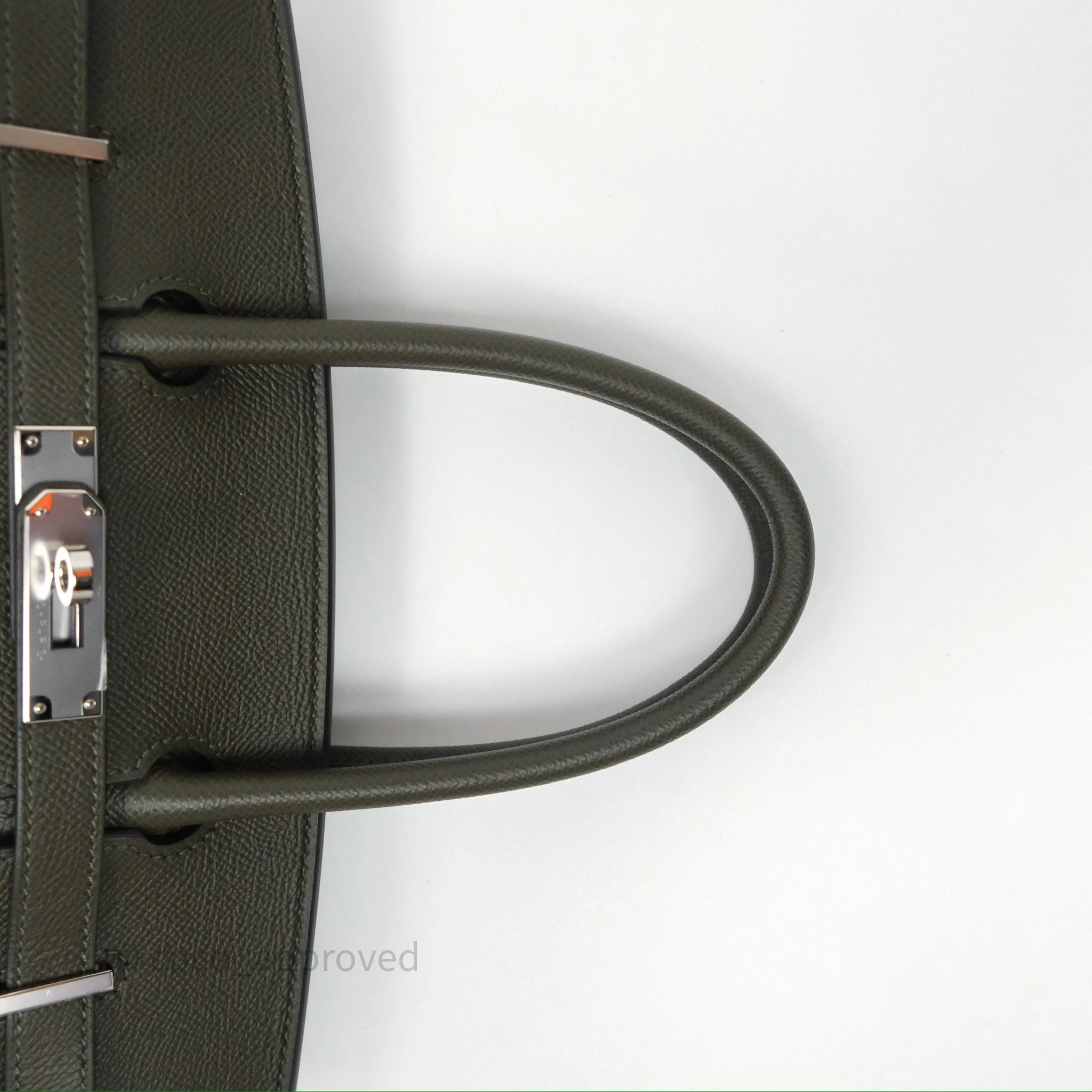 Herms Birkin 30 Vert de Gris C6 Epsom Sliver Hardware