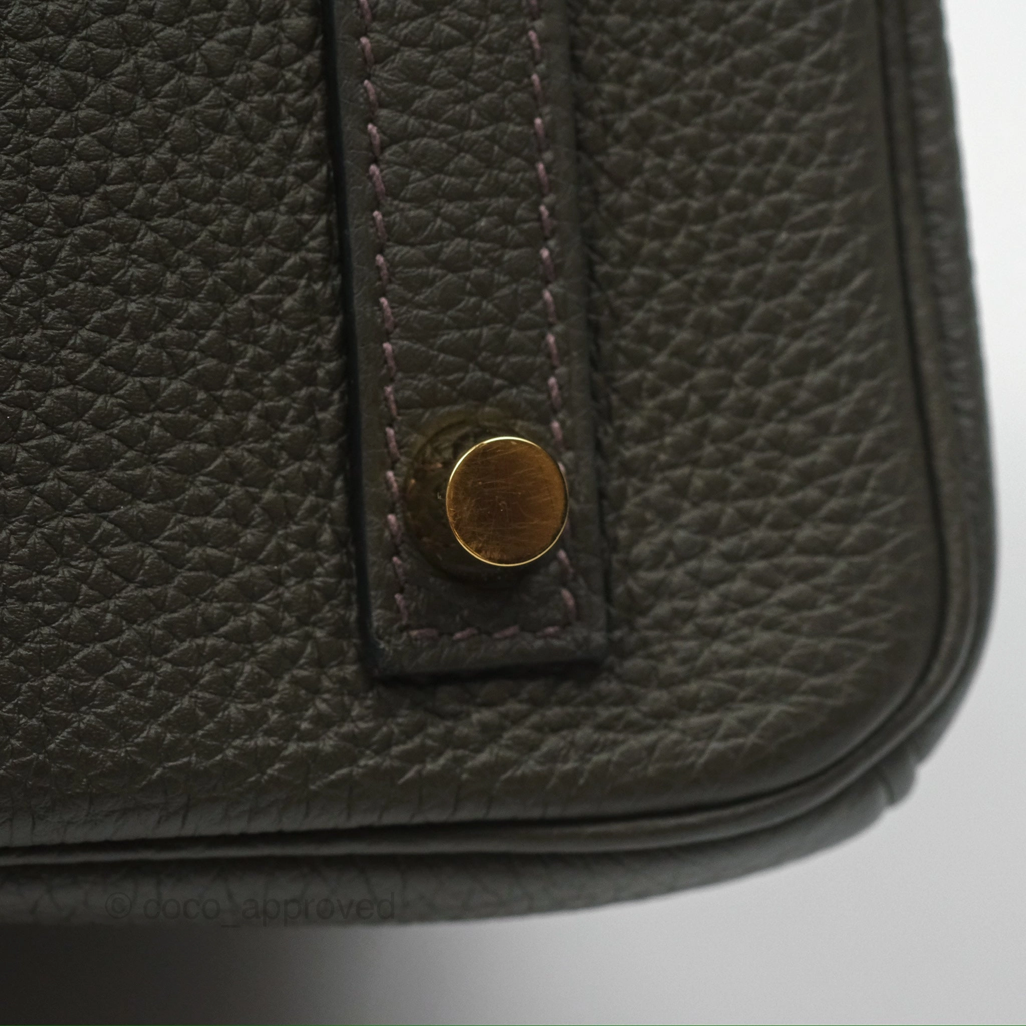 Herms Birkin 30 Vert de Gris C6 Togo Gold Hardware