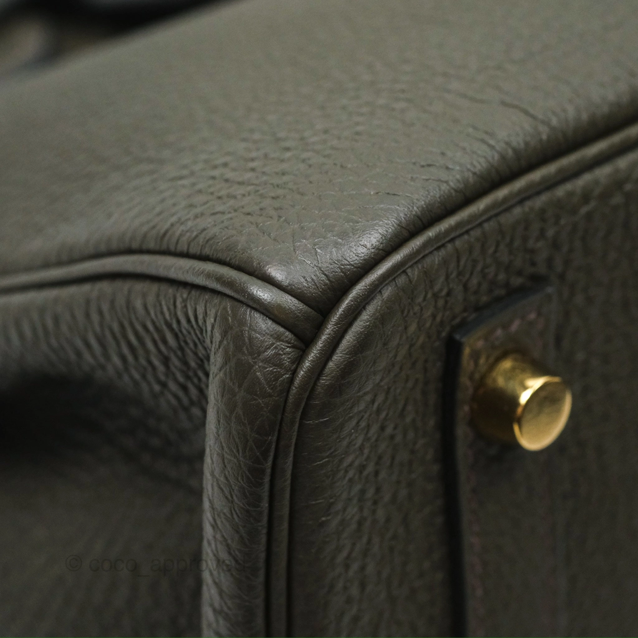 Herms Birkin 30 Vert de Gris C6 Togo Gold Hardware