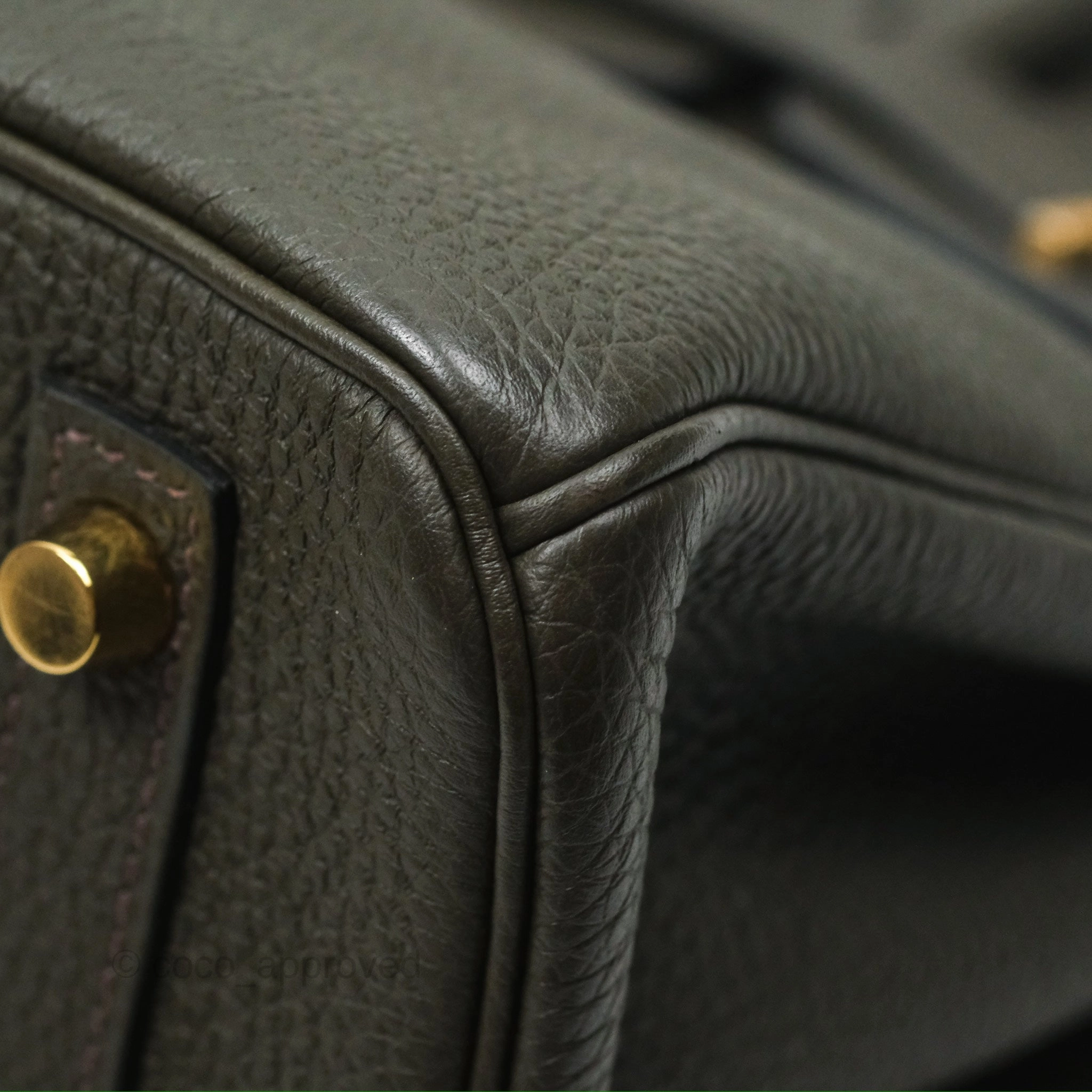 Herms Birkin 30 Vert de Gris C6 Togo Gold Hardware