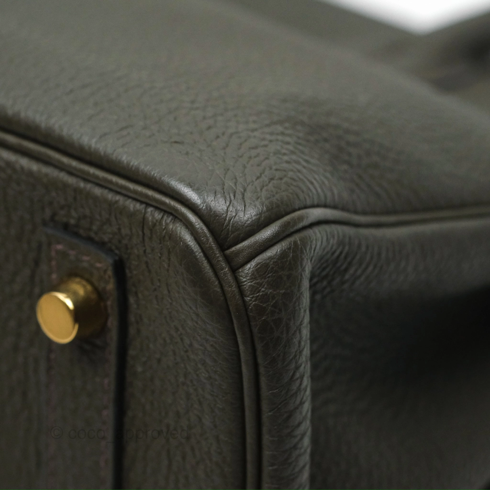 Herms Birkin 30 Vert de Gris C6 Togo Gold Hardware