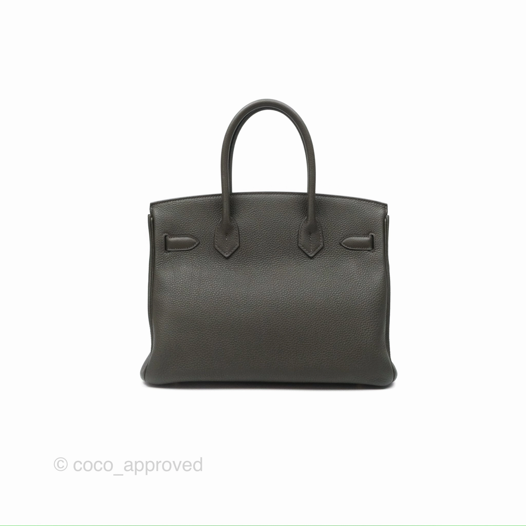 Herms Birkin 30 Vert de Gris C6 Togo Gold Hardware