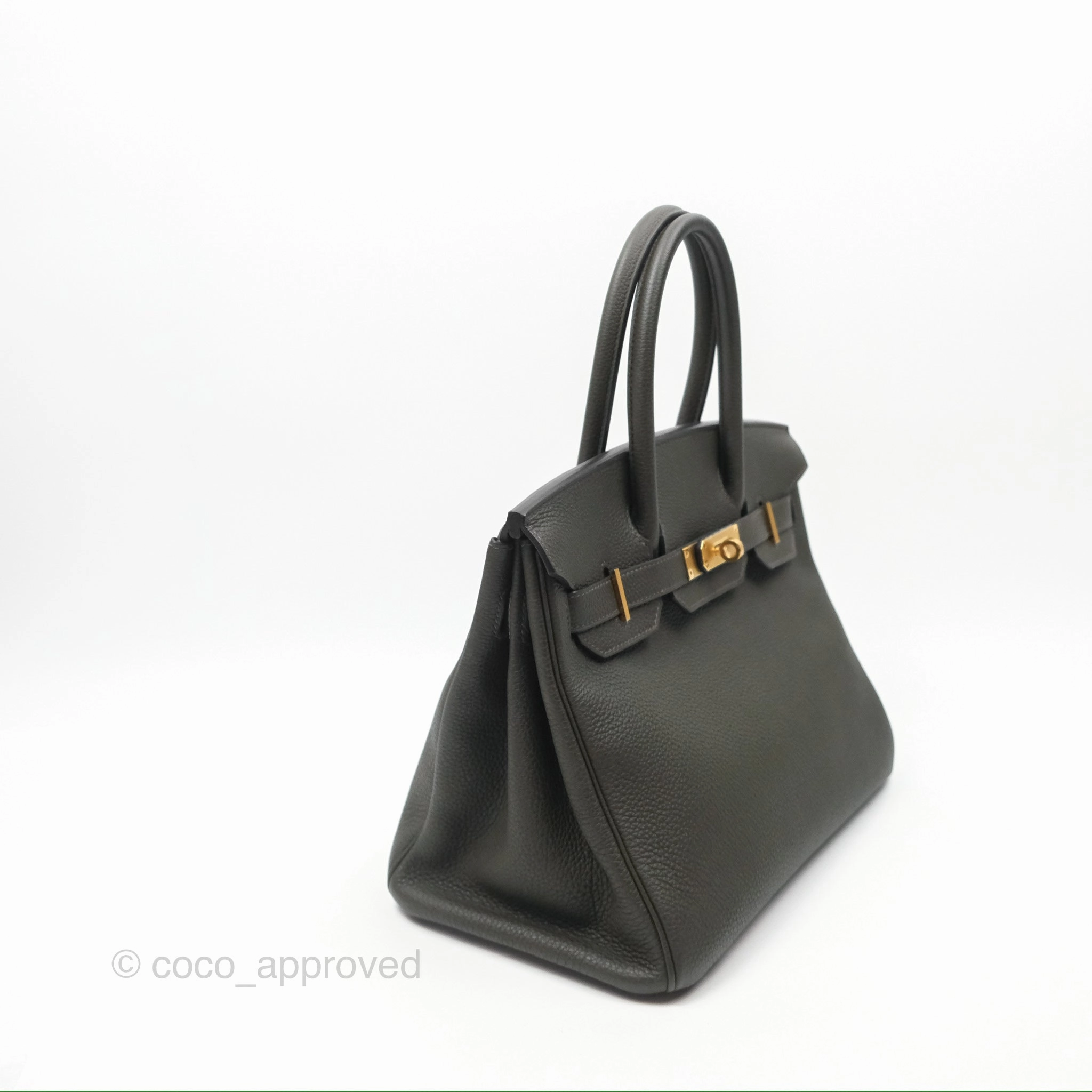 Herms Birkin 30 Vert de Gris C6 Togo Gold Hardware