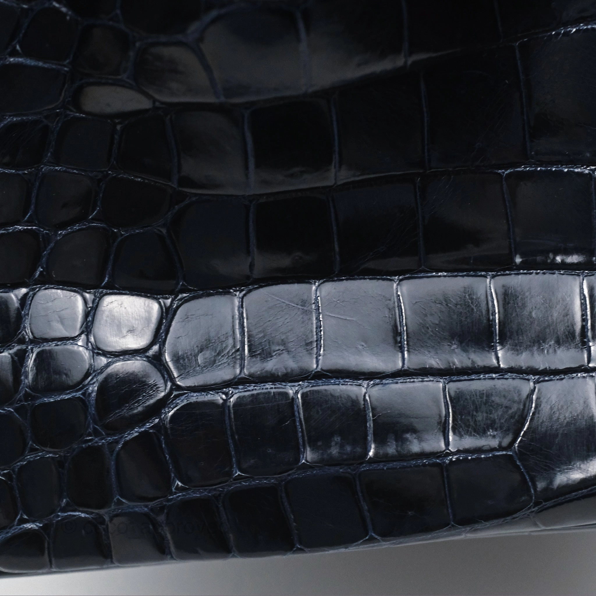 Herms Birkin 35 Porosus Marine 78 Palladium Hardware