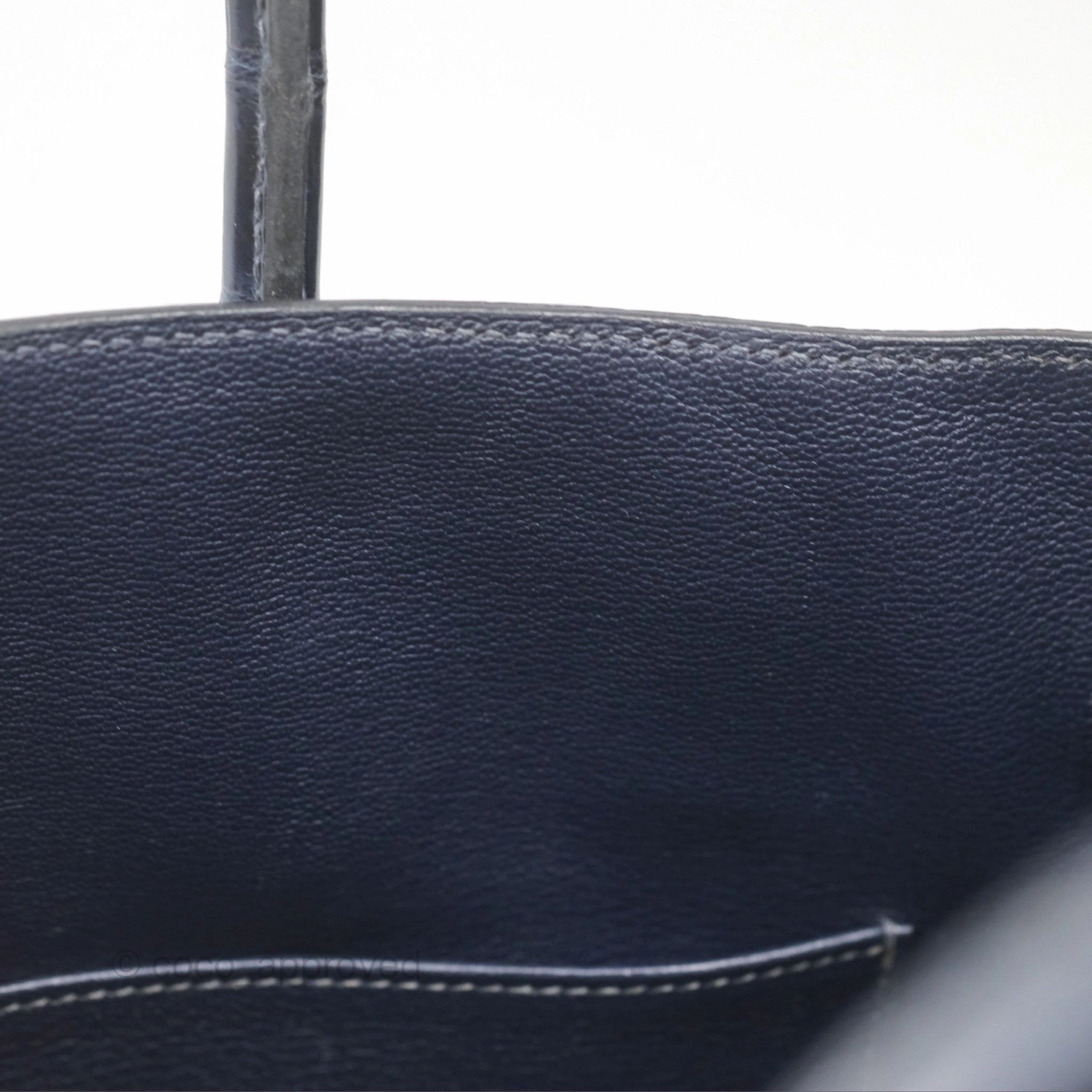 Herms Birkin 35 Porosus Marine 78 Palladium Hardware
