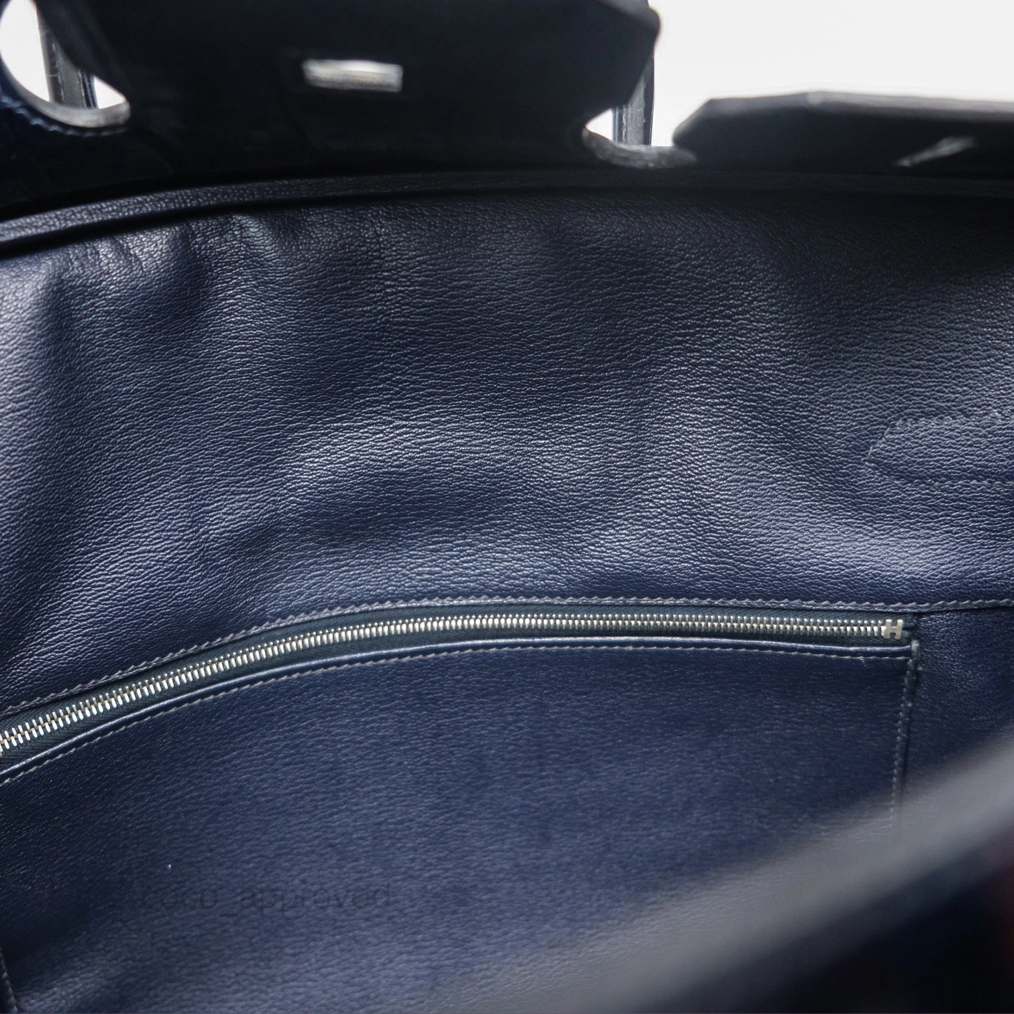 Herms Birkin 35 Porosus Marine 78 Palladium Hardware