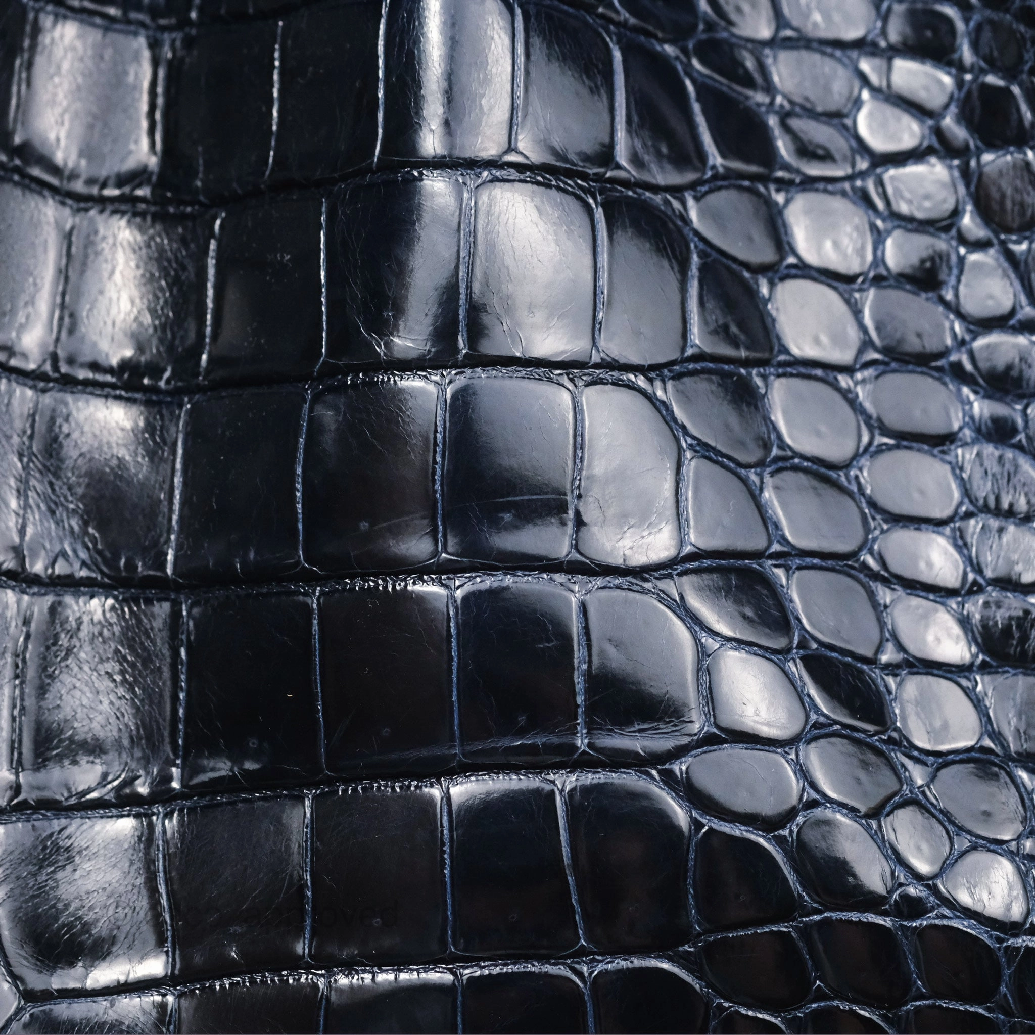 Herms Birkin 35 Porosus Marine 78 Palladium Hardware