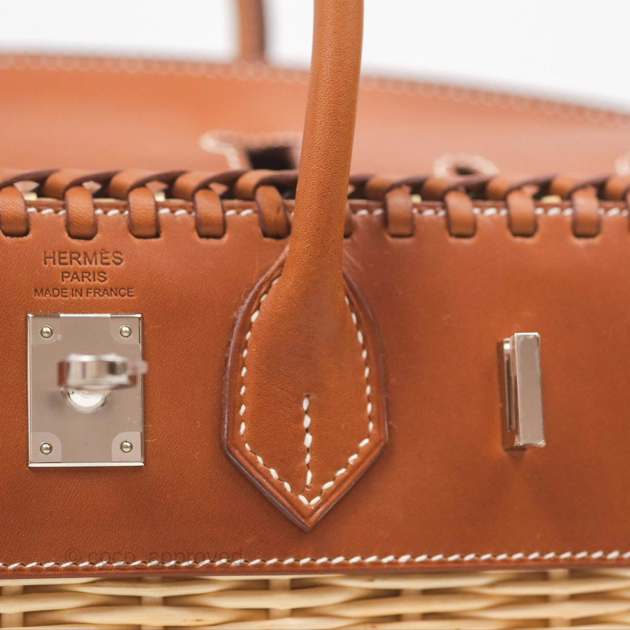 Herms Birkin Picnic 25 Osier/ Barenia Naturel 27/ Fauve 34 Palladium Hardware