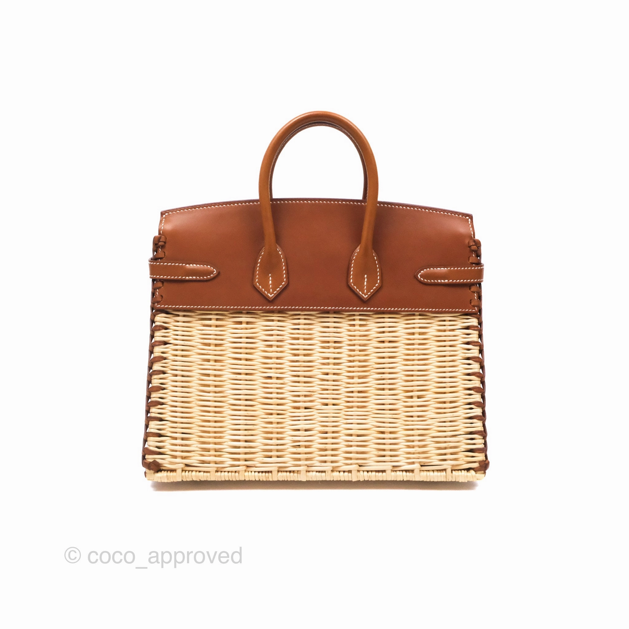 Herms Birkin Picnic 25 Osier/ Barenia Naturel 27/ Fauve 34 Palladium Hardware