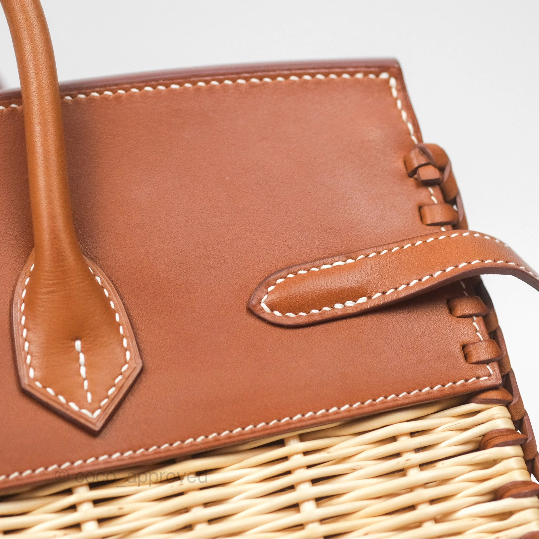 Herms Birkin Picnic 25 Osier/ Barenia Naturel 27/ Fauve 34 Palladium Hardware