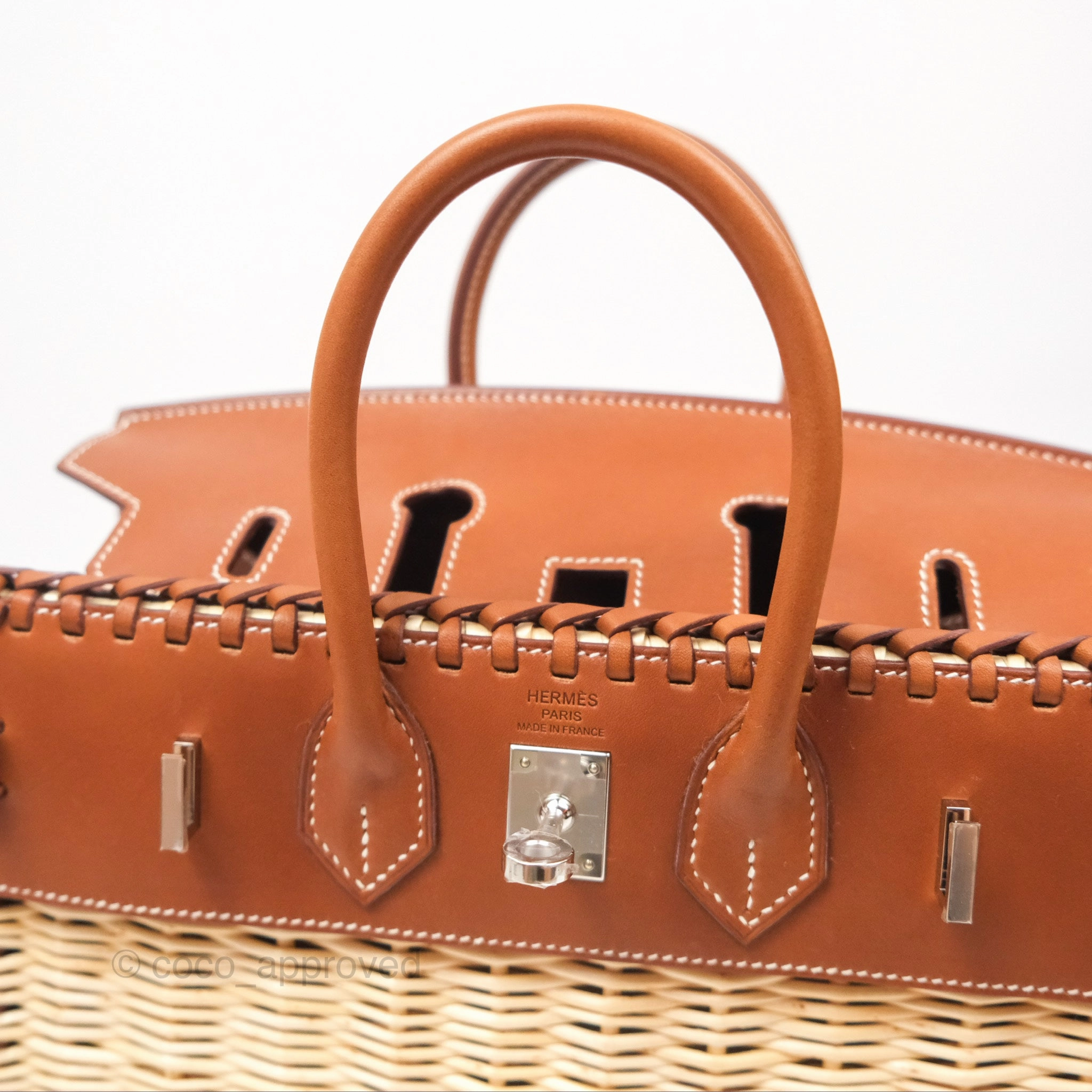 Herms Birkin Picnic 25 Osier/ Barenia Naturel 27/ Fauve 34 Palladium Hardware