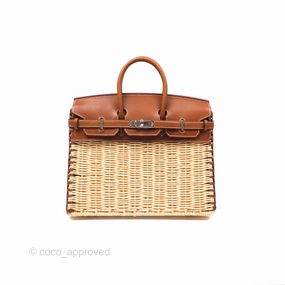 Herms Birkin Picnic 25 Osier/ Barenia Naturel 27/ Fauve 34 Palladium Hardware