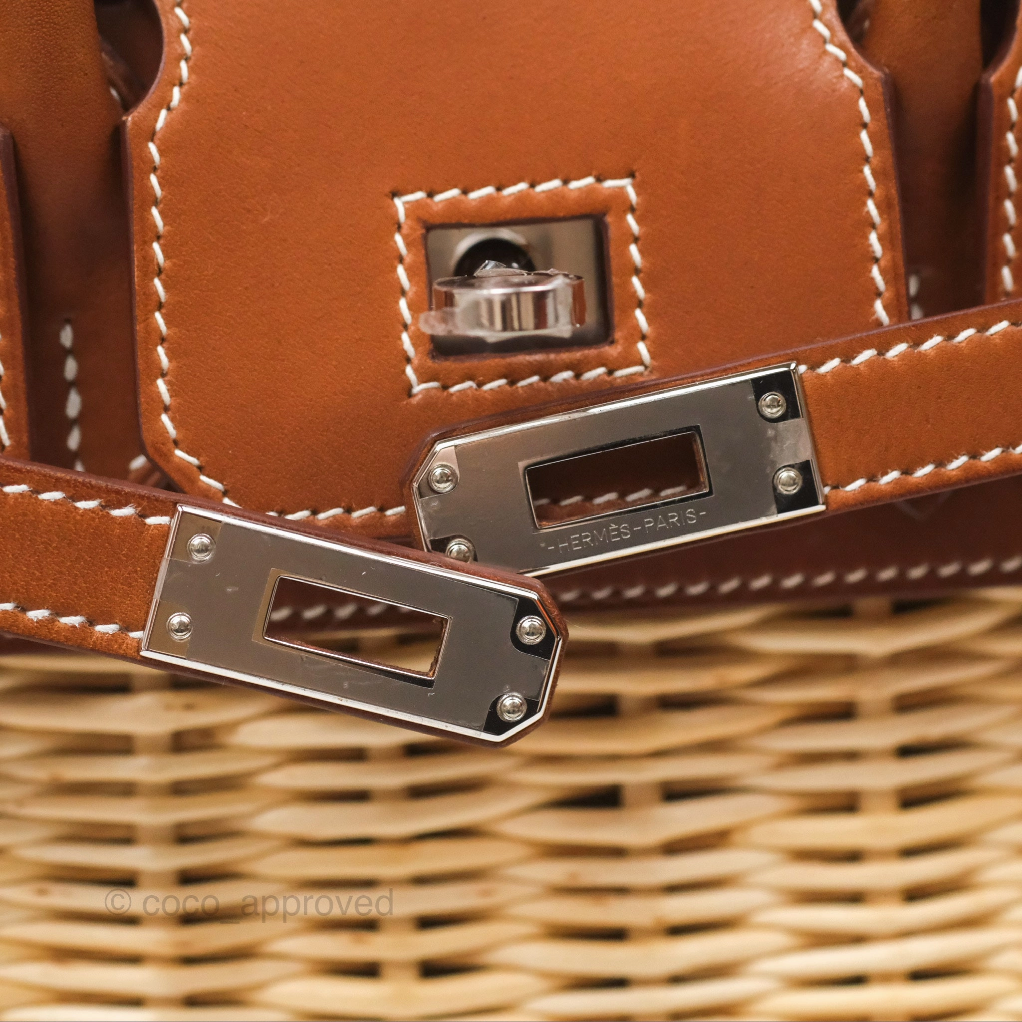 Herms Birkin Picnic 25 Osier/ Barenia Naturel 27/ Fauve 34 Palladium Hardware