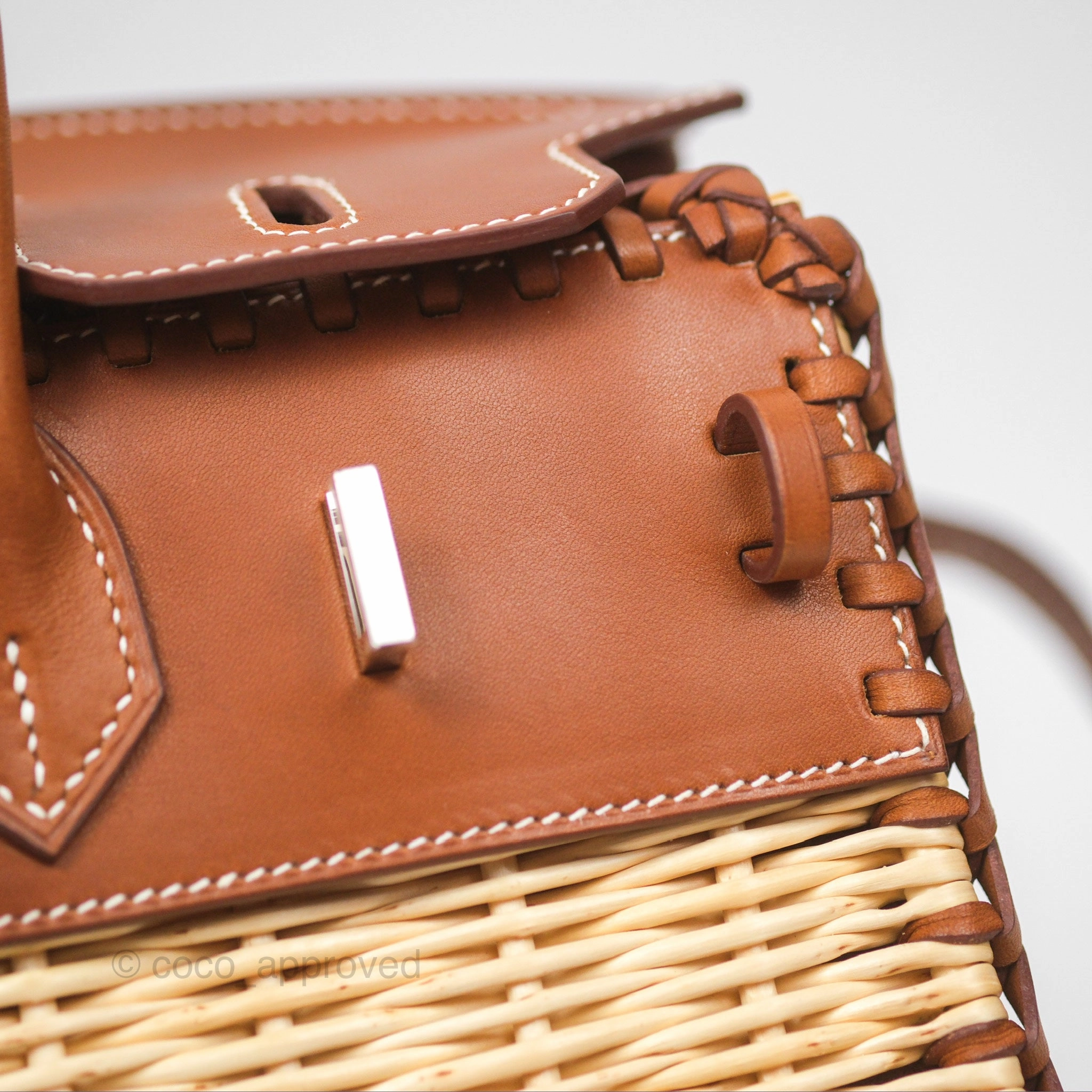 Herms Birkin Picnic 25 Osier/ Barenia Naturel 27/ Fauve 34 Palladium Hardware