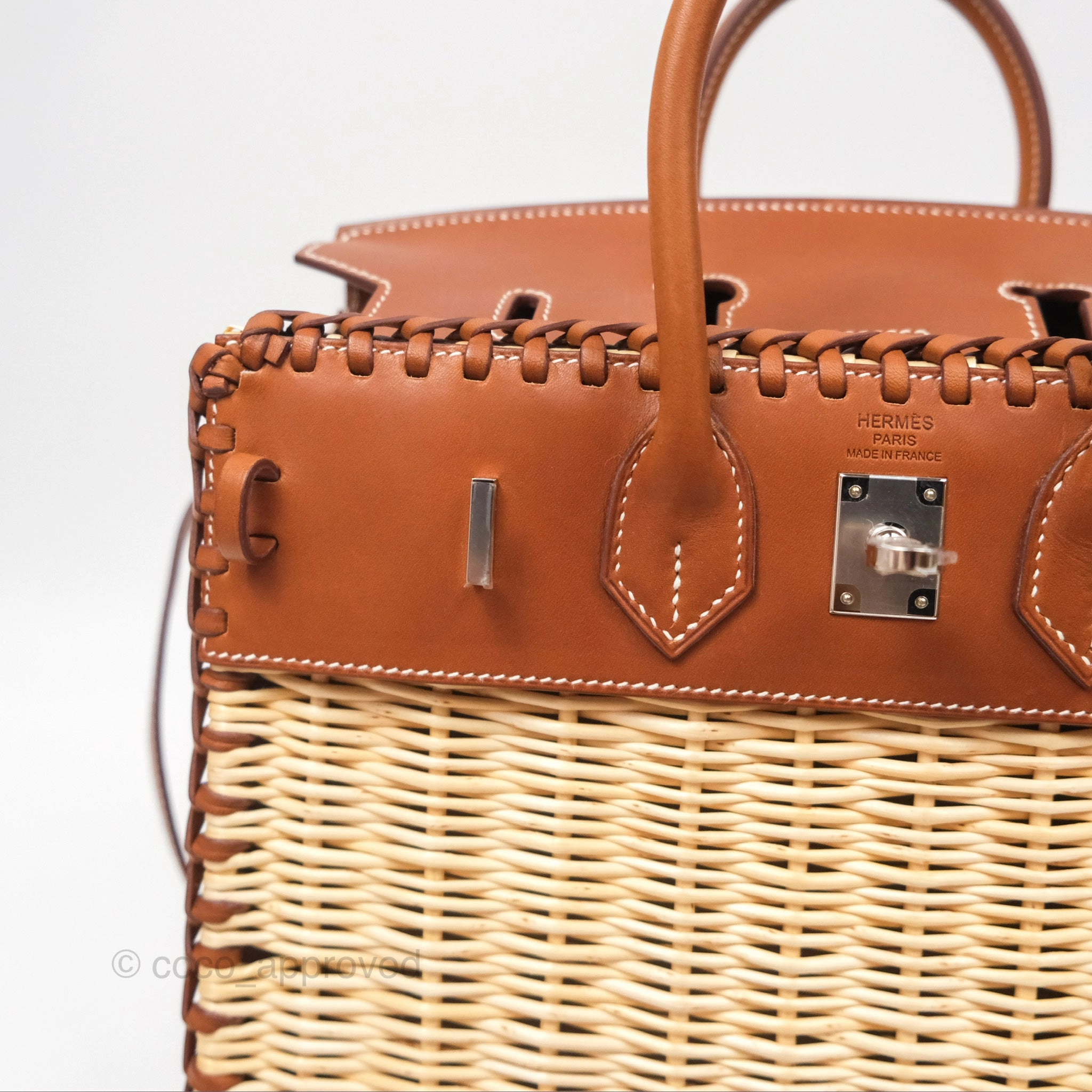 Herms Birkin Picnic 25 Osier/ Barenia Naturel 27/ Fauve 34 Palladium Hardware