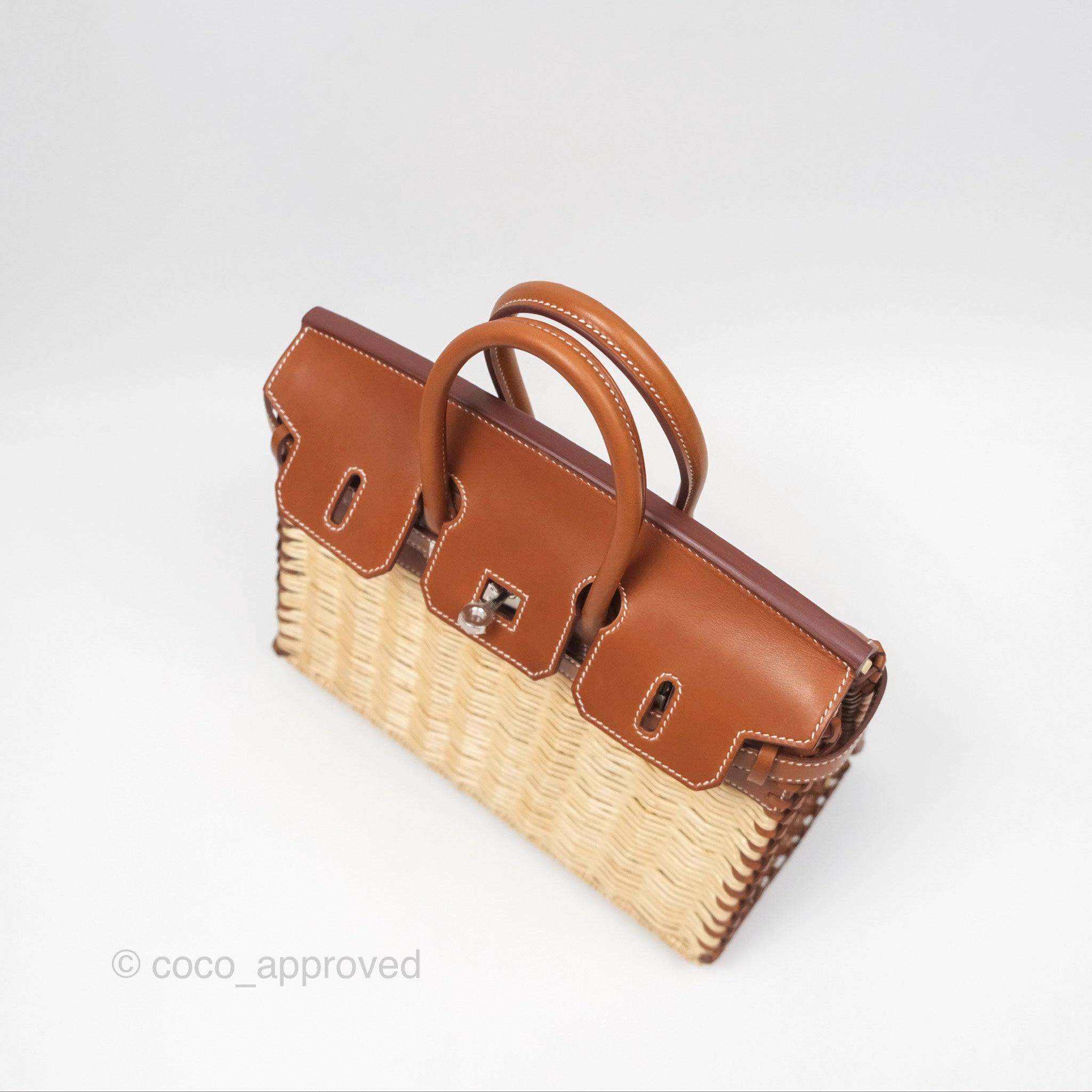 Herms Birkin Picnic 25 Osier/ Barenia Naturel 27/ Fauve 34 Palladium Hardware