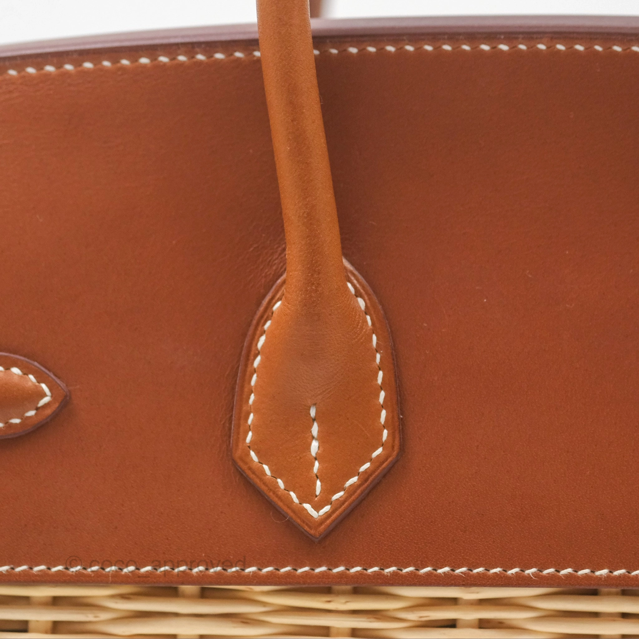 Herms Birkin Picnic 25 Osier/ Barenia Naturel 27/ Fauve 34 Palladium Hardware