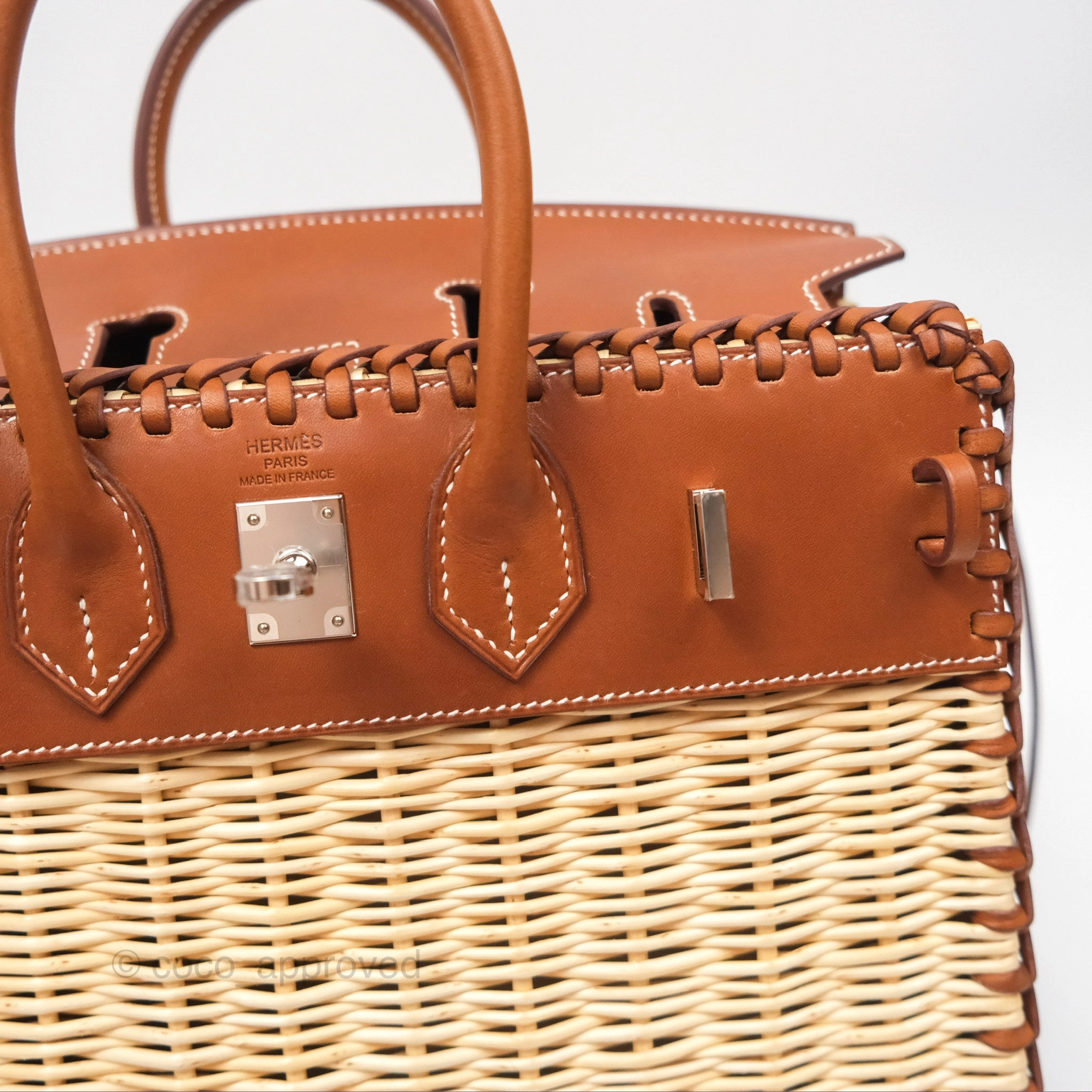 Herms Birkin Picnic 25 Osier/ Barenia Naturel 27/ Fauve 34 Palladium Hardware
