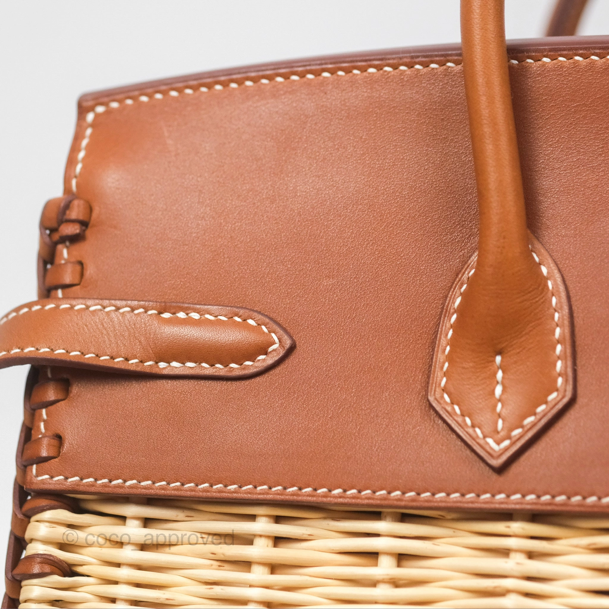 Herms Birkin Picnic 25 Osier/ Barenia Naturel 27/ Fauve 34 Palladium Hardware