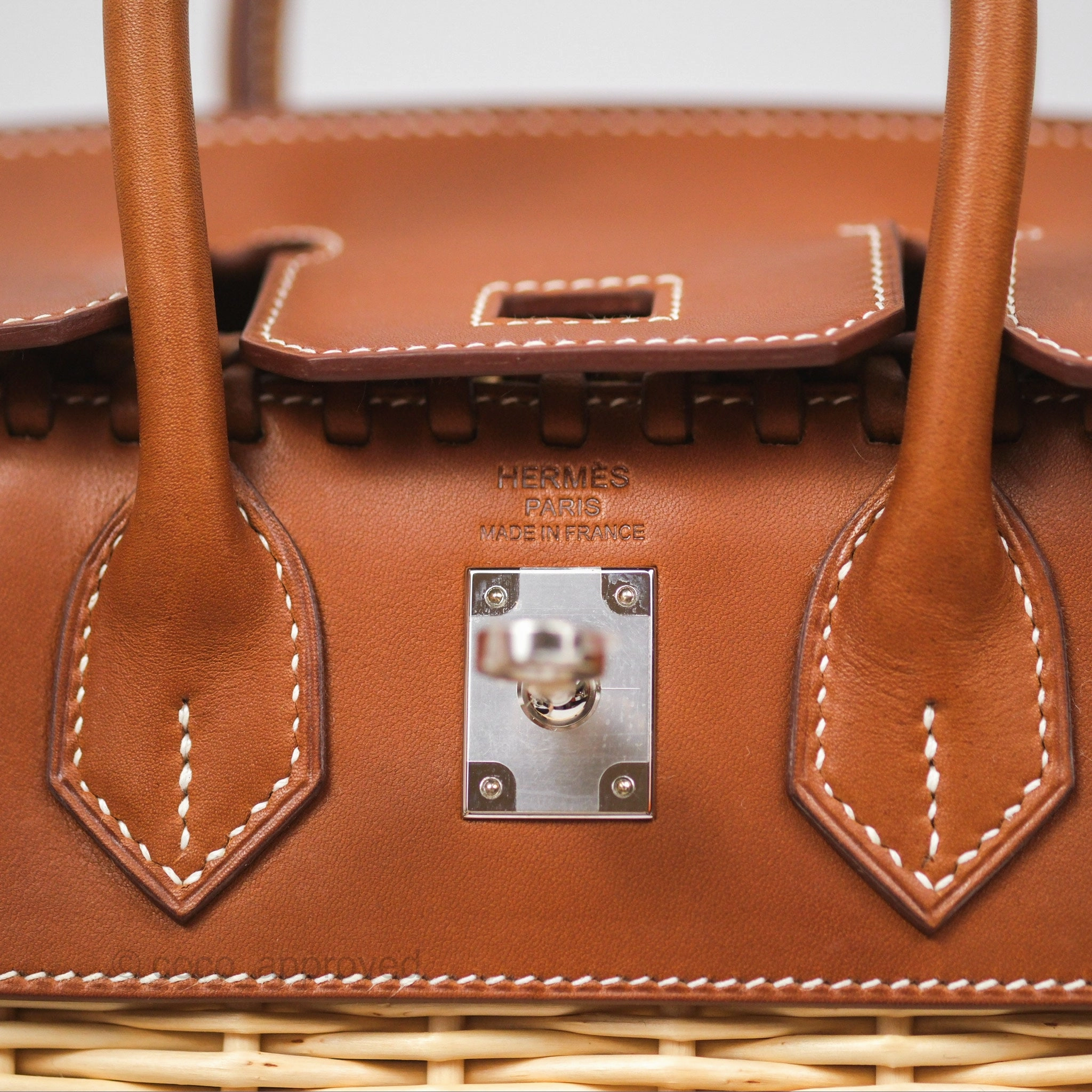 Herms Birkin Picnic 25 Osier/ Barenia Naturel 27/ Fauve 34 Palladium Hardware