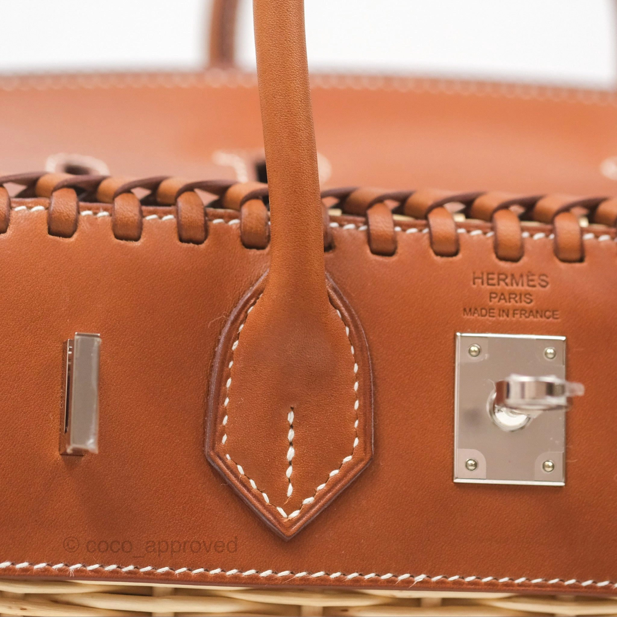 Herms Birkin Picnic 25 Osier/ Barenia Naturel 27/ Fauve 34 Palladium Hardware