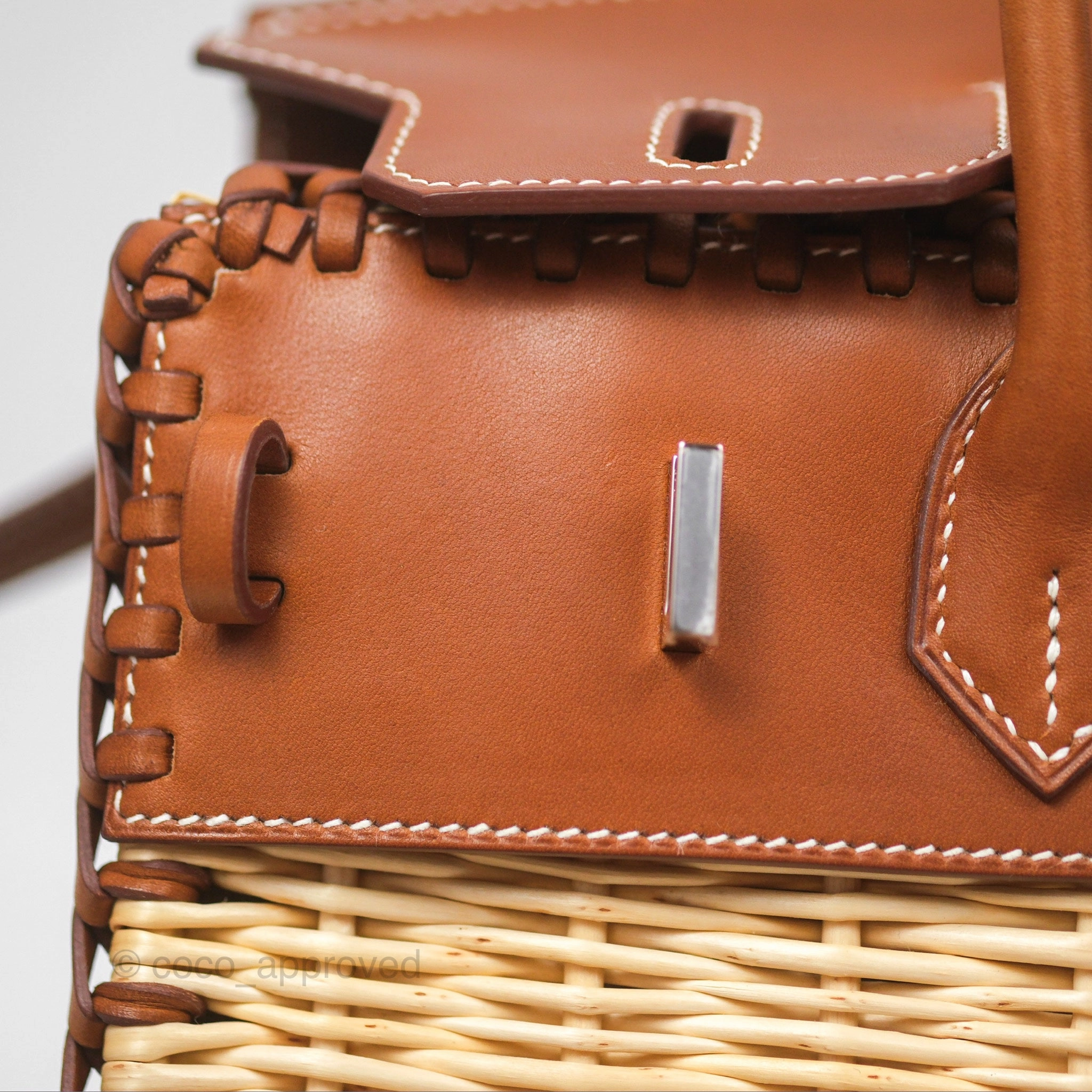 Herms Birkin Picnic 25 Osier/ Barenia Naturel 27/ Fauve 34 Palladium Hardware