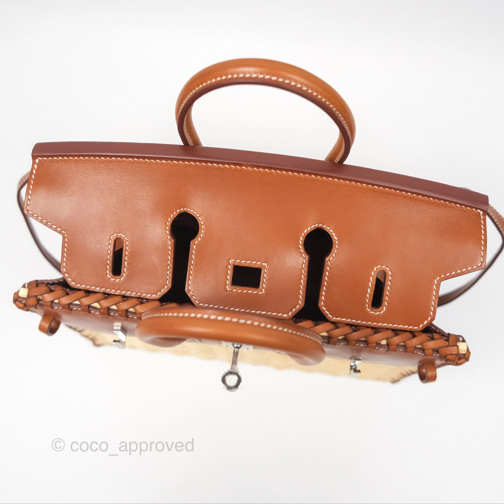 Herms Birkin Picnic 25 Osier/ Barenia Naturel 27/ Fauve 34 Palladium Hardware