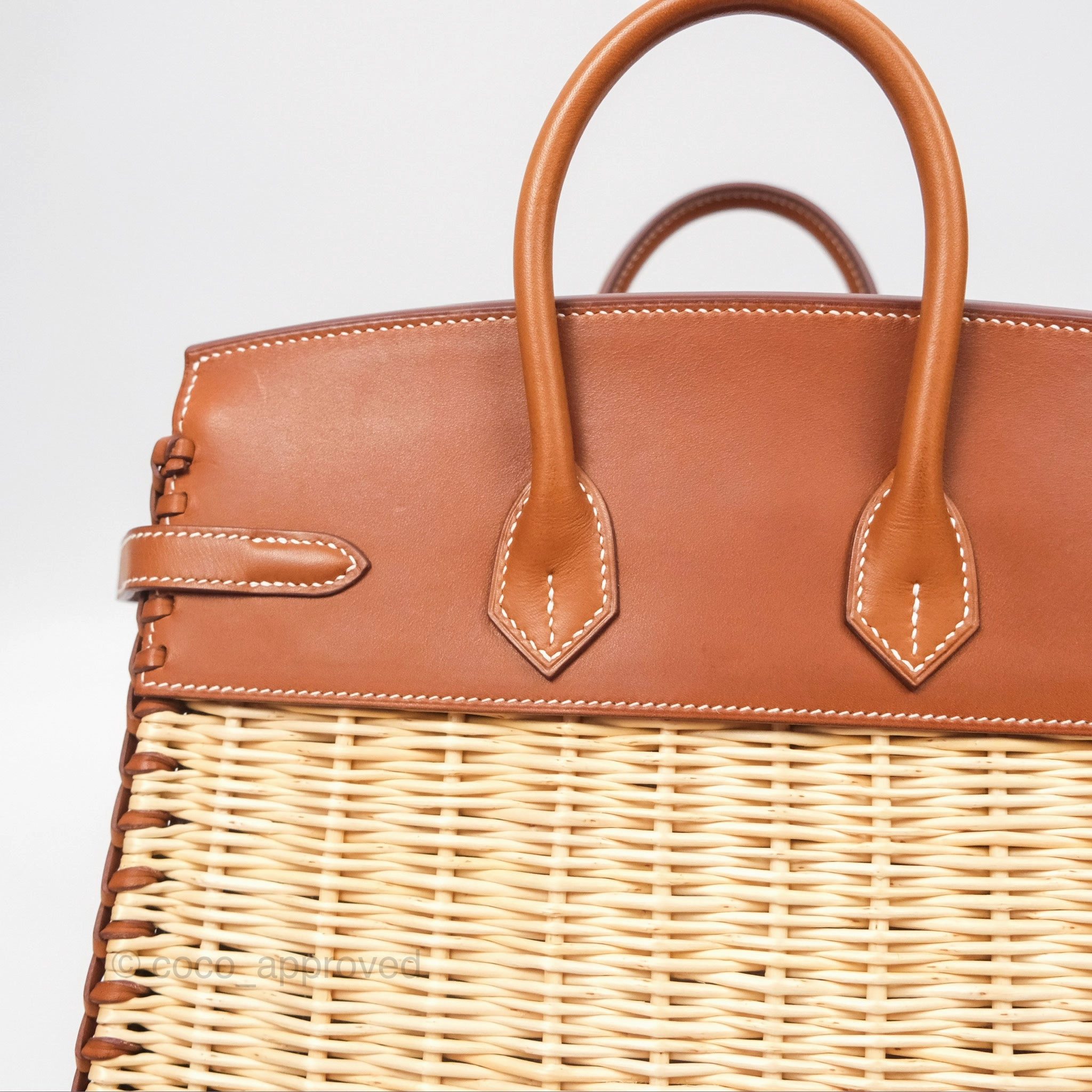 Herms Birkin Picnic 25 Osier/ Barenia Naturel 27/ Fauve 34 Palladium Hardware