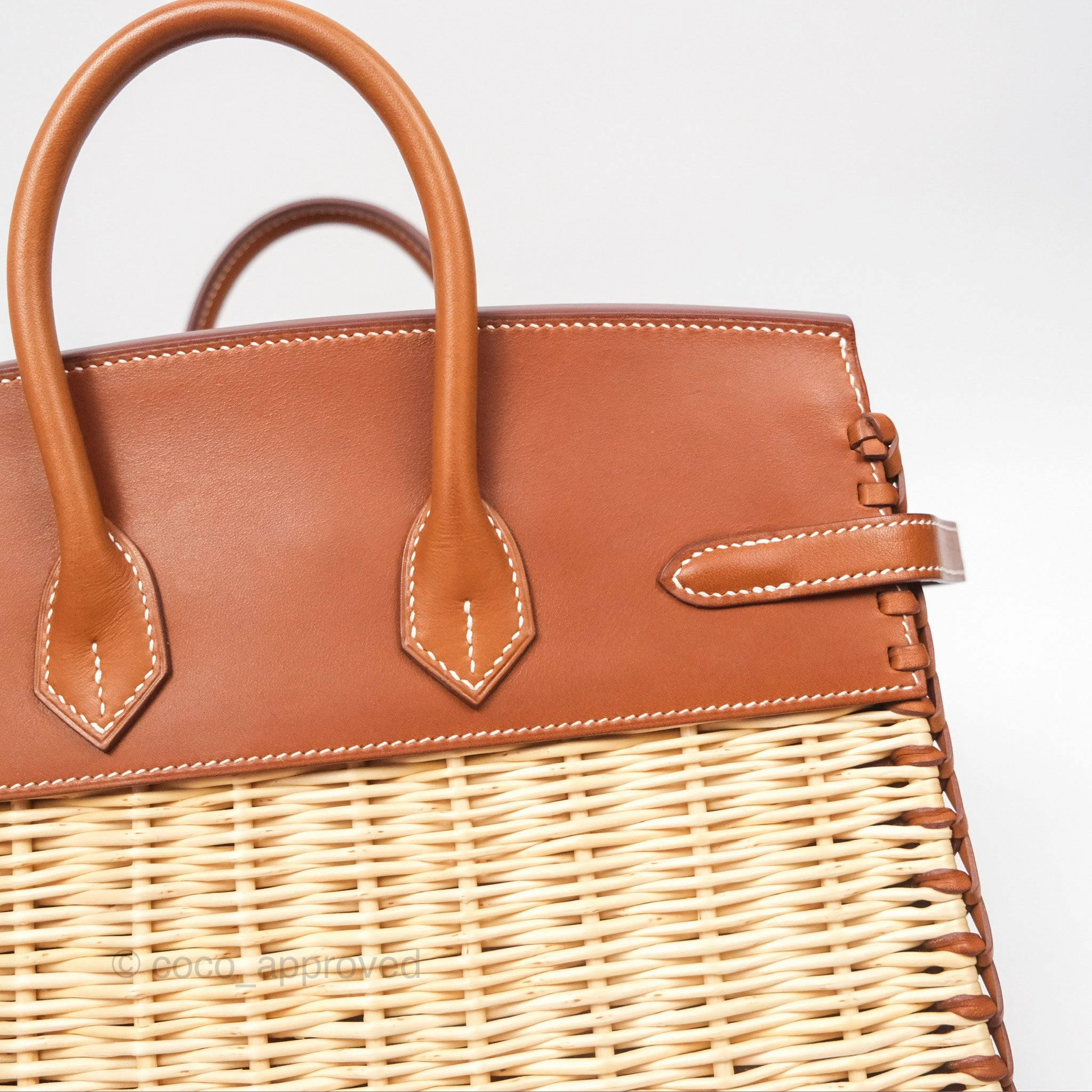 Herms Birkin Picnic 25 Osier/ Barenia Naturel 27/ Fauve 34 Palladium Hardware