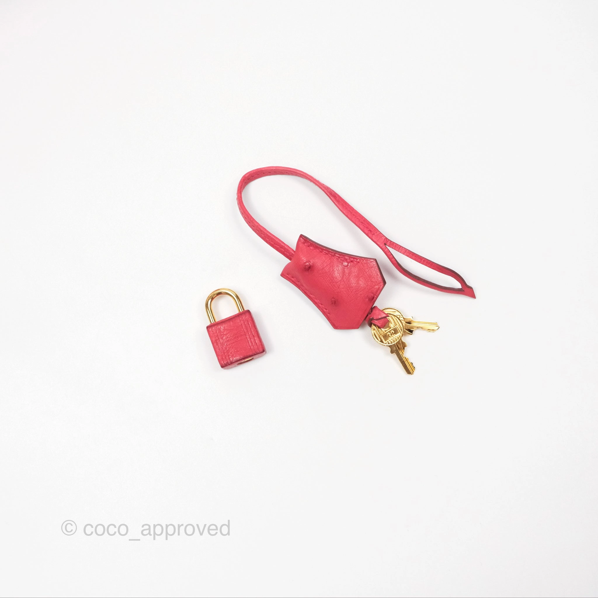 Herms Birkin Retourne 30 Bougainvillea Ostrich Gold Hardware