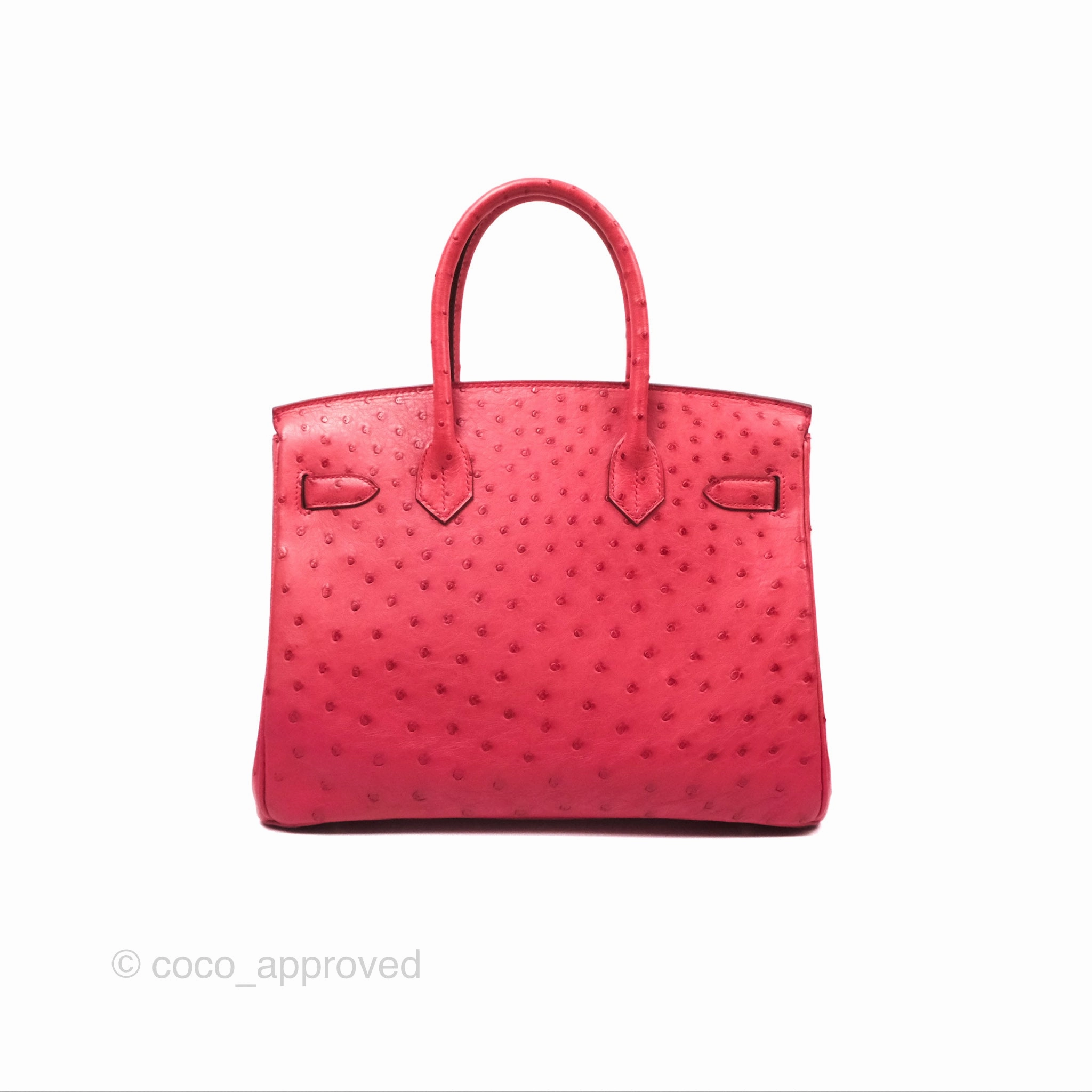 Herms Birkin Retourne 30 Bougainvillea Ostrich Gold Hardware