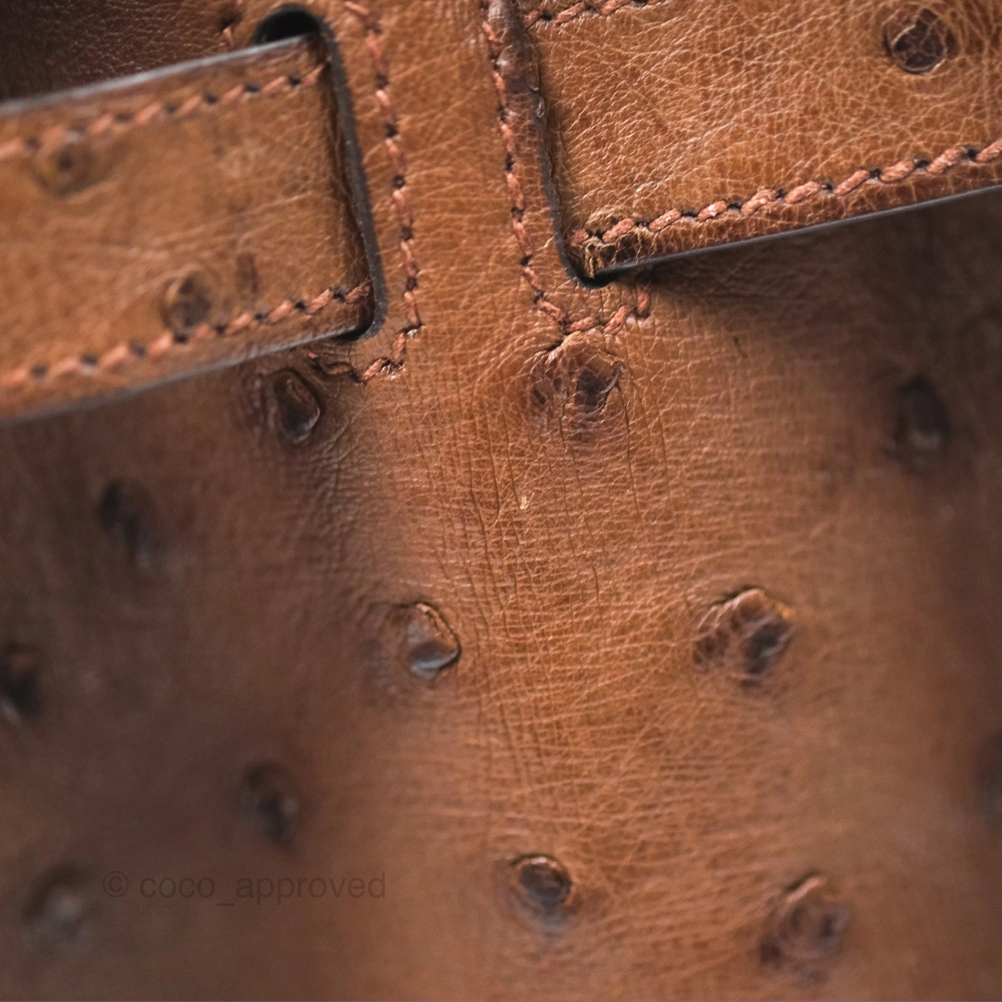 Herms Birkin Retourne 30 Dark Brown Ostrich Palladium Hardware