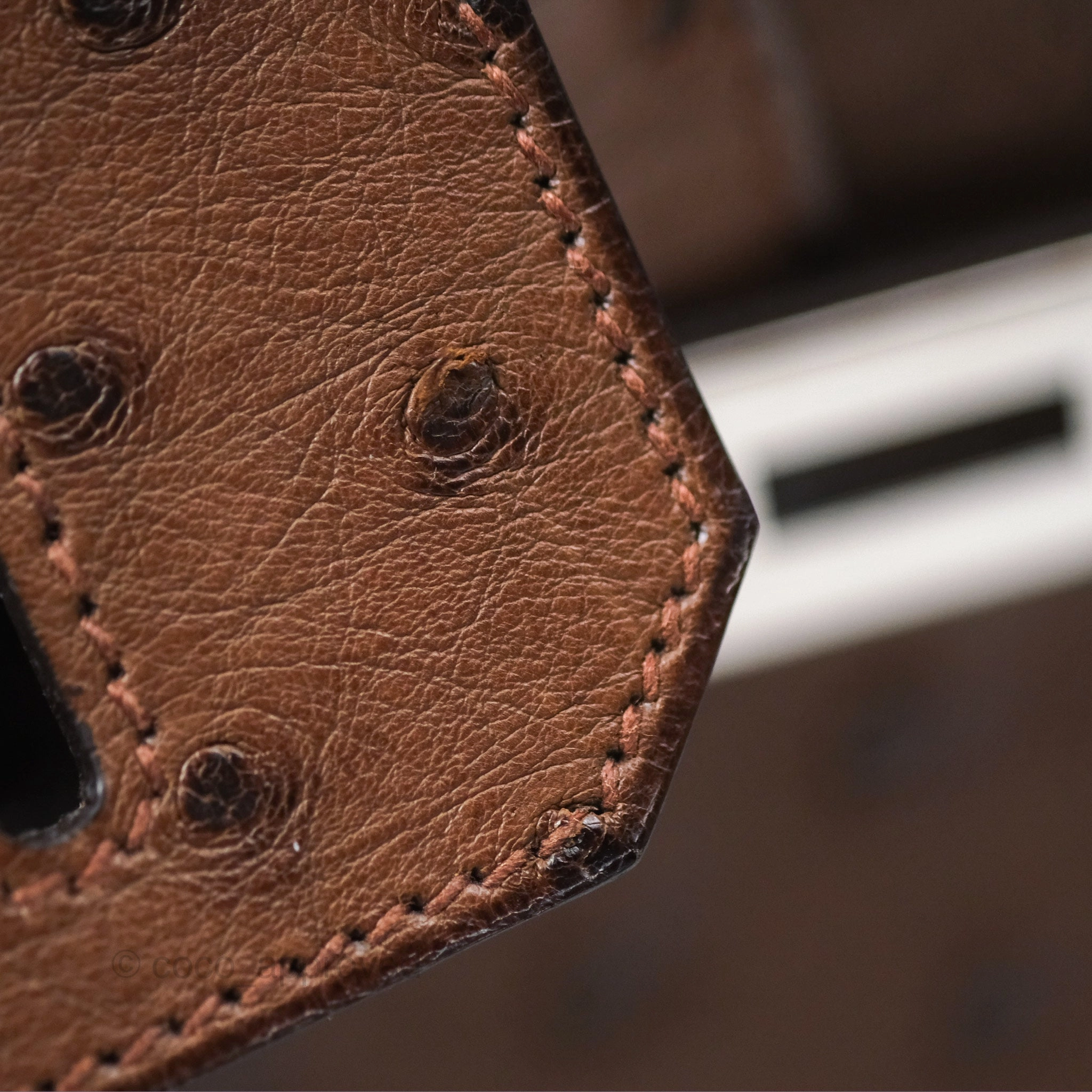 Herms Birkin Retourne 30 Dark Brown Ostrich Palladium Hardware