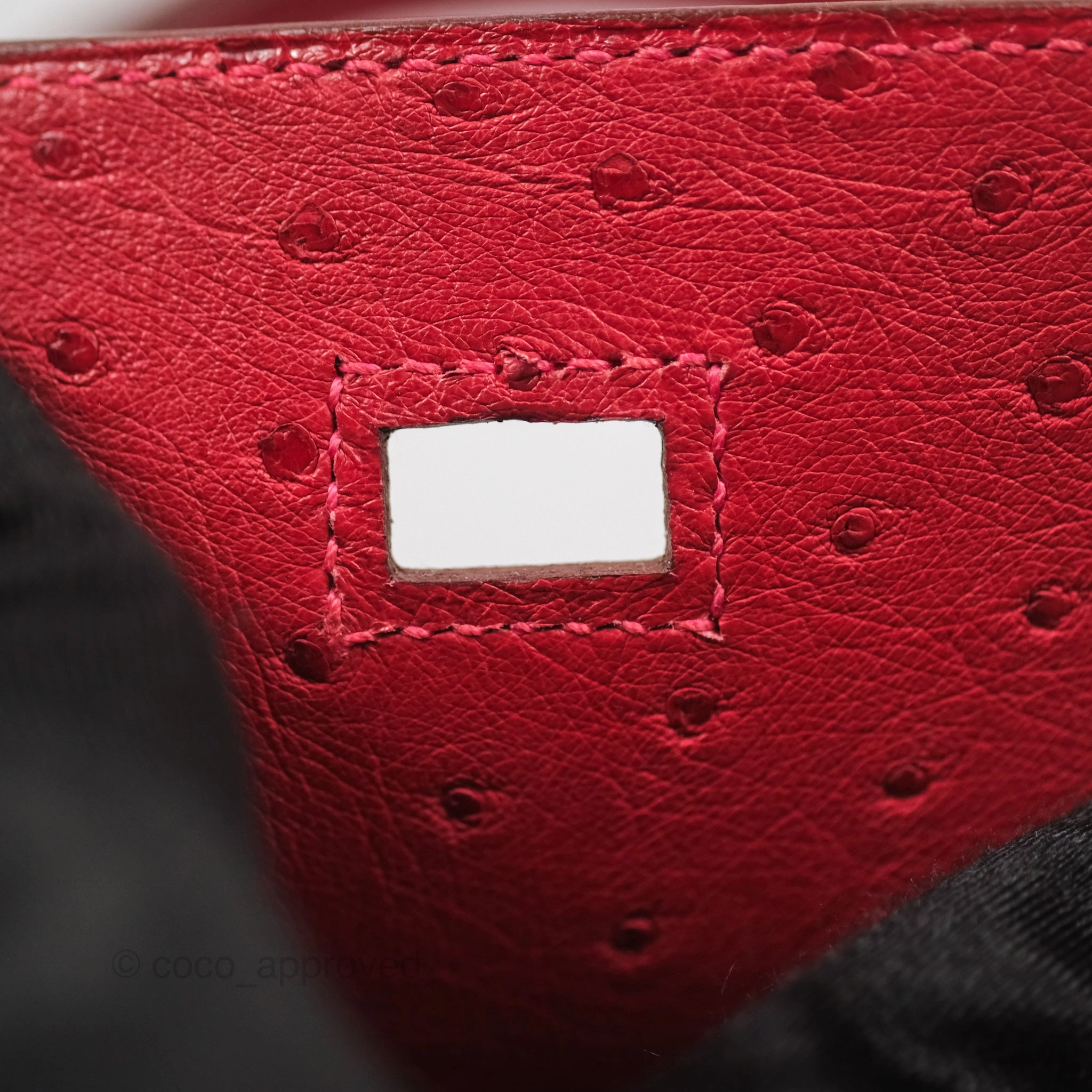 Herms Birkin Retourne 30 Rouge Vif 53 Ostrich Gold Hardware