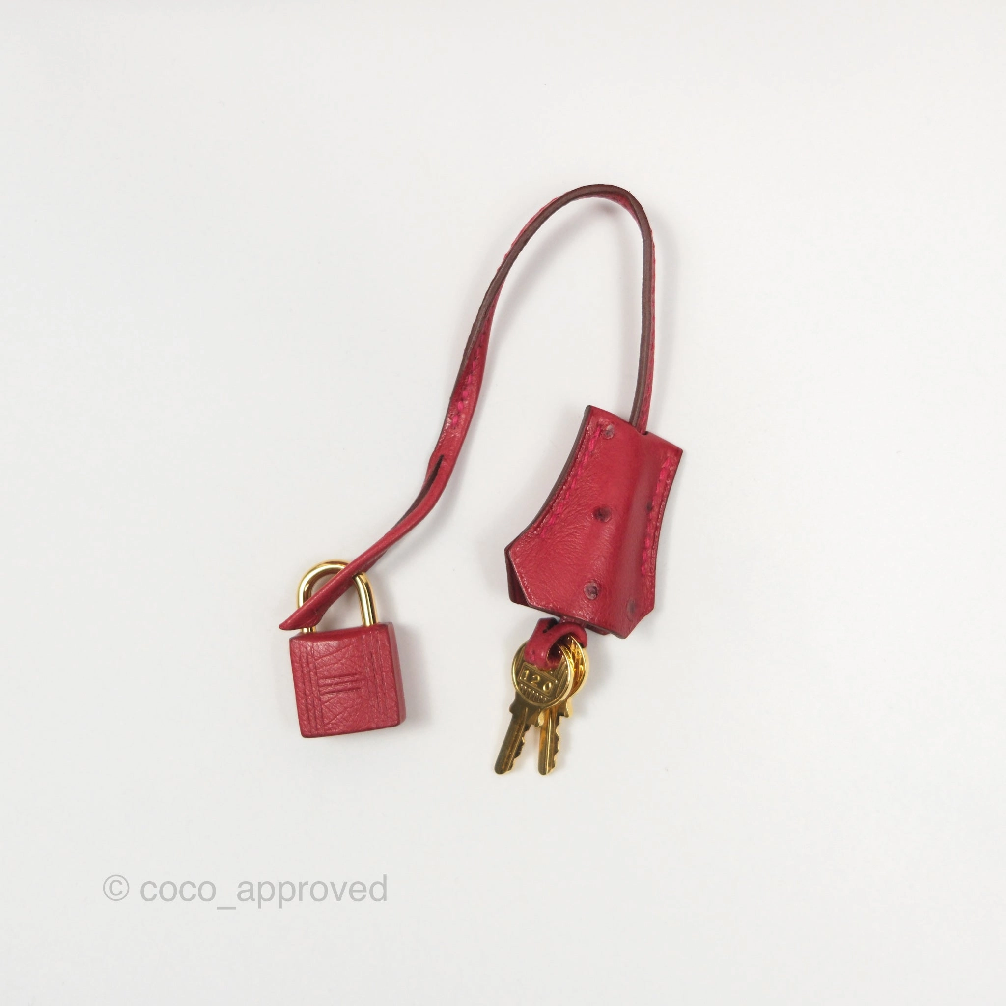 Herms Birkin Retourne 30 Rouge Vif 53 Ostrich Gold Hardware