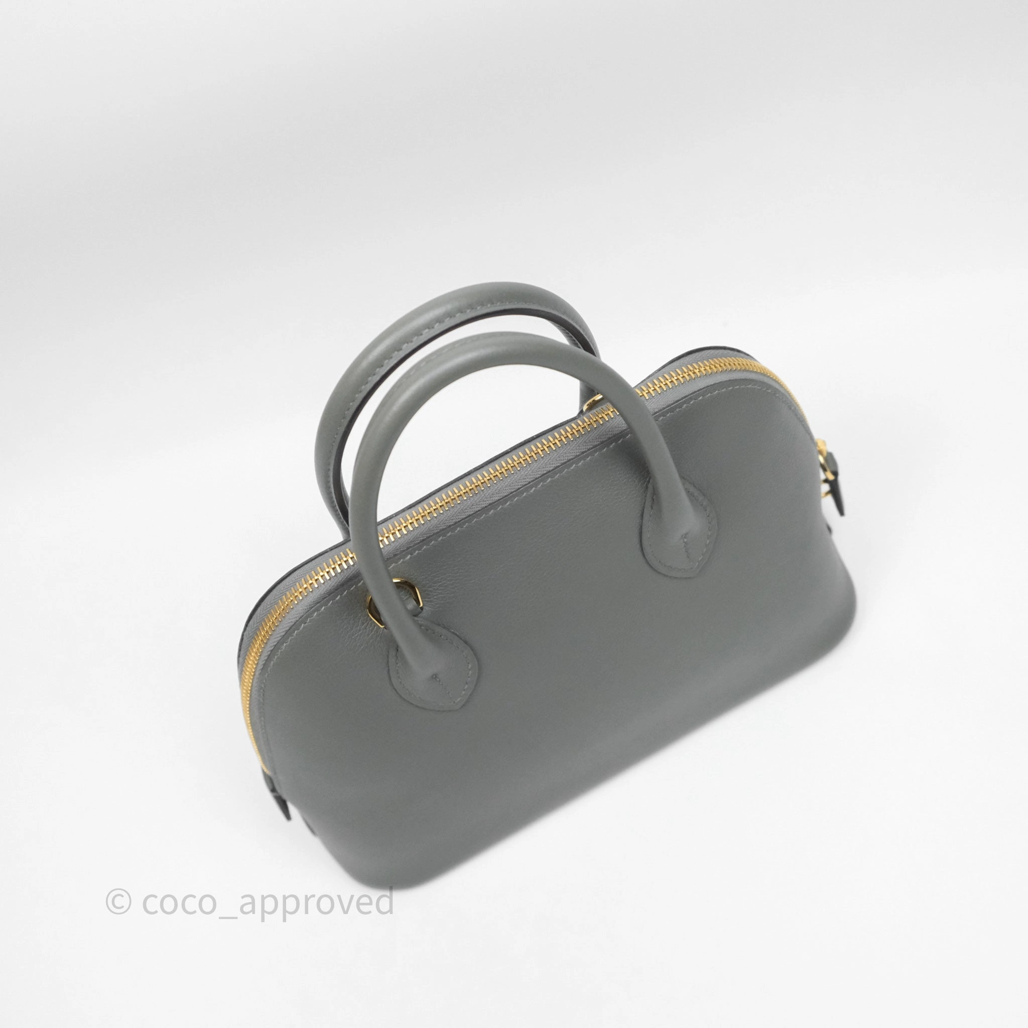 Herms Bolide 1923 25 Gris Meyer 0L Evercolor Gold Hardware