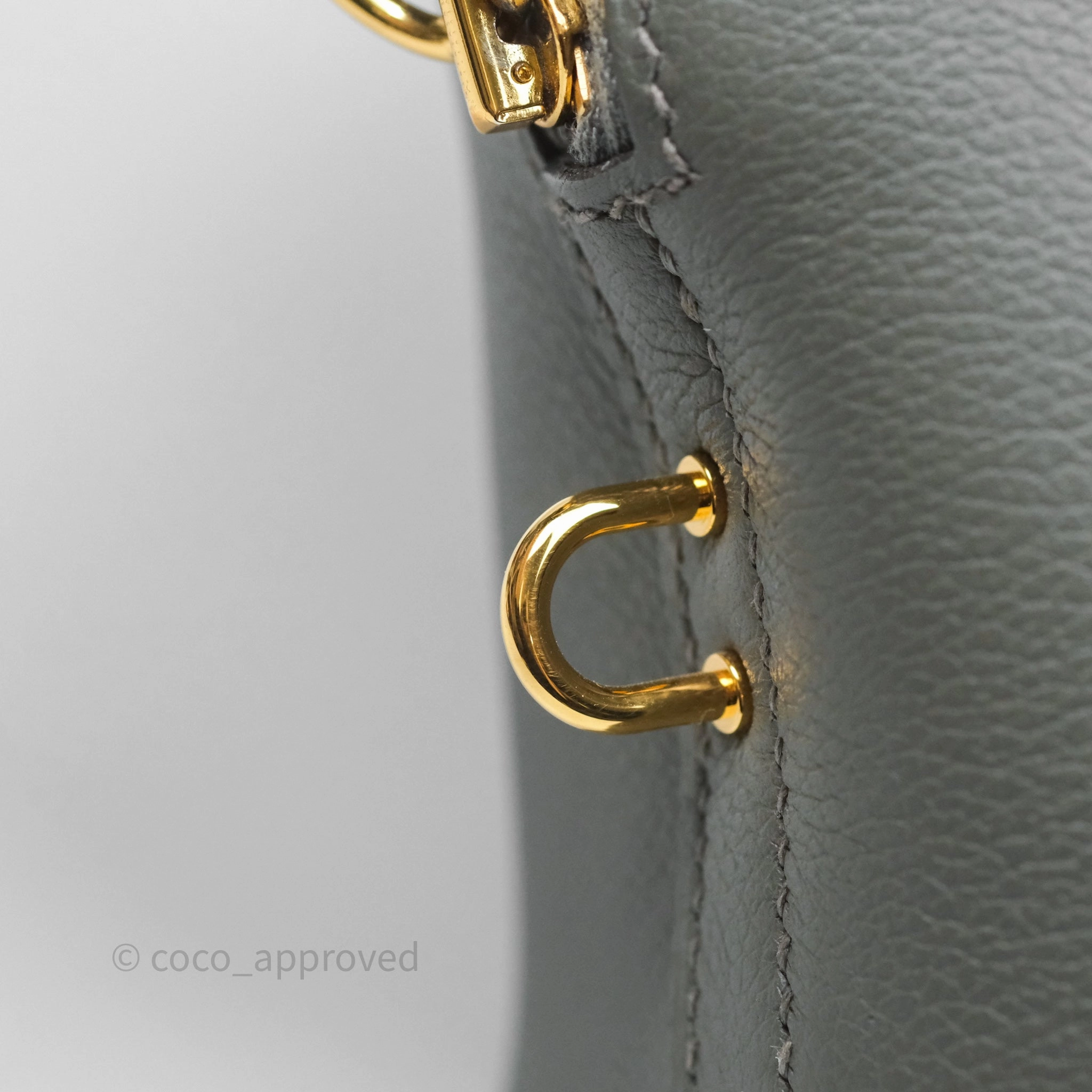 Herms Bolide 1923 25 Gris Meyer 0L Evercolor Gold Hardware