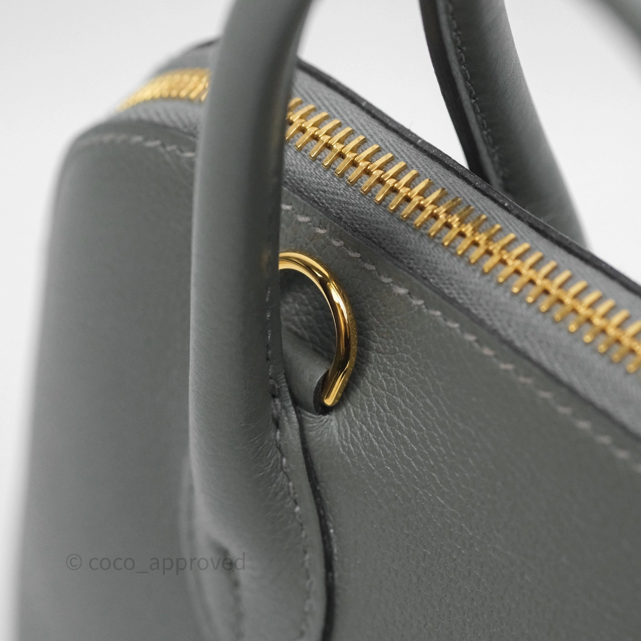 Herms Bolide 1923 25 Gris Meyer 0L Evercolor Gold Hardware