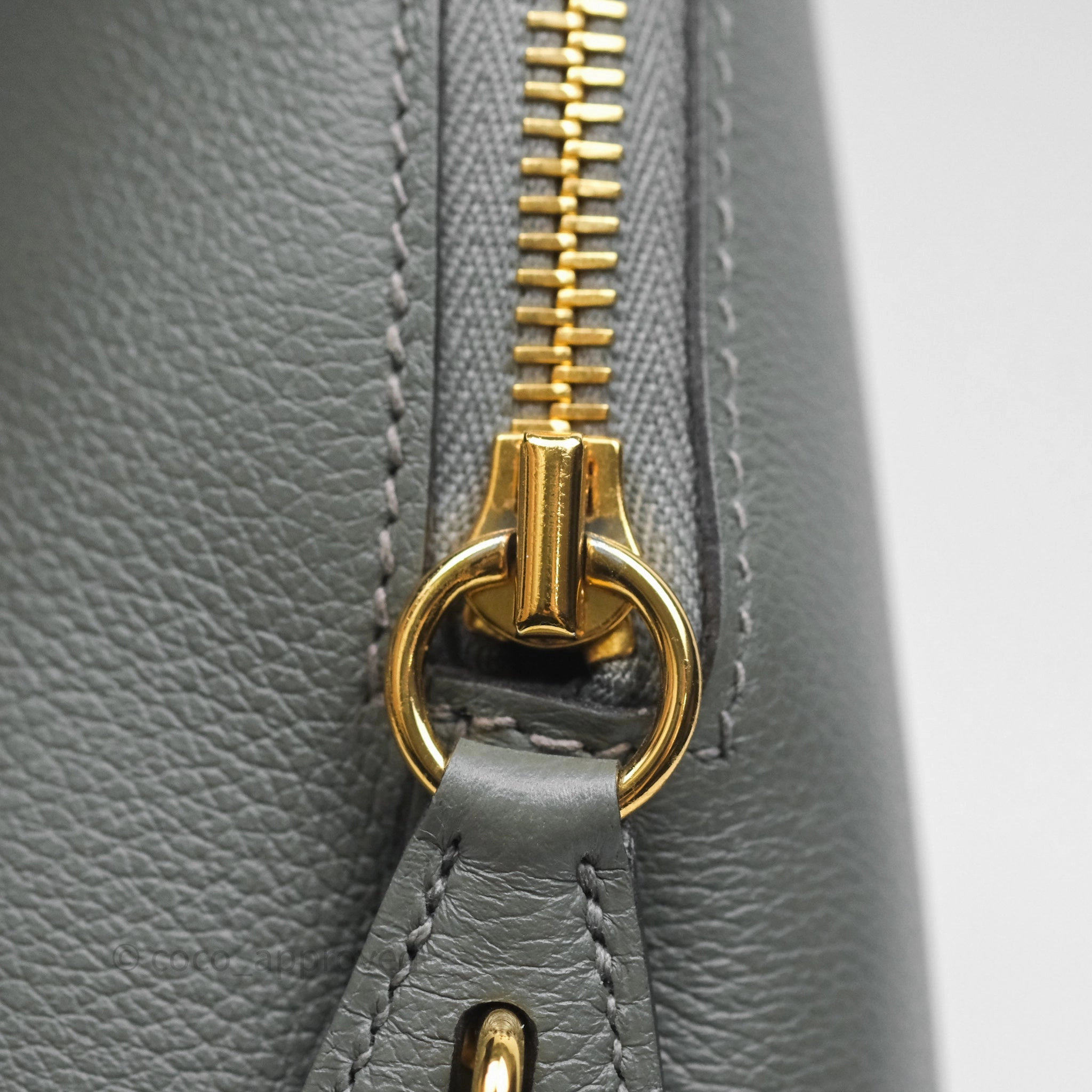 Herms Bolide 1923 25 Gris Meyer 0L Evercolor Gold Hardware