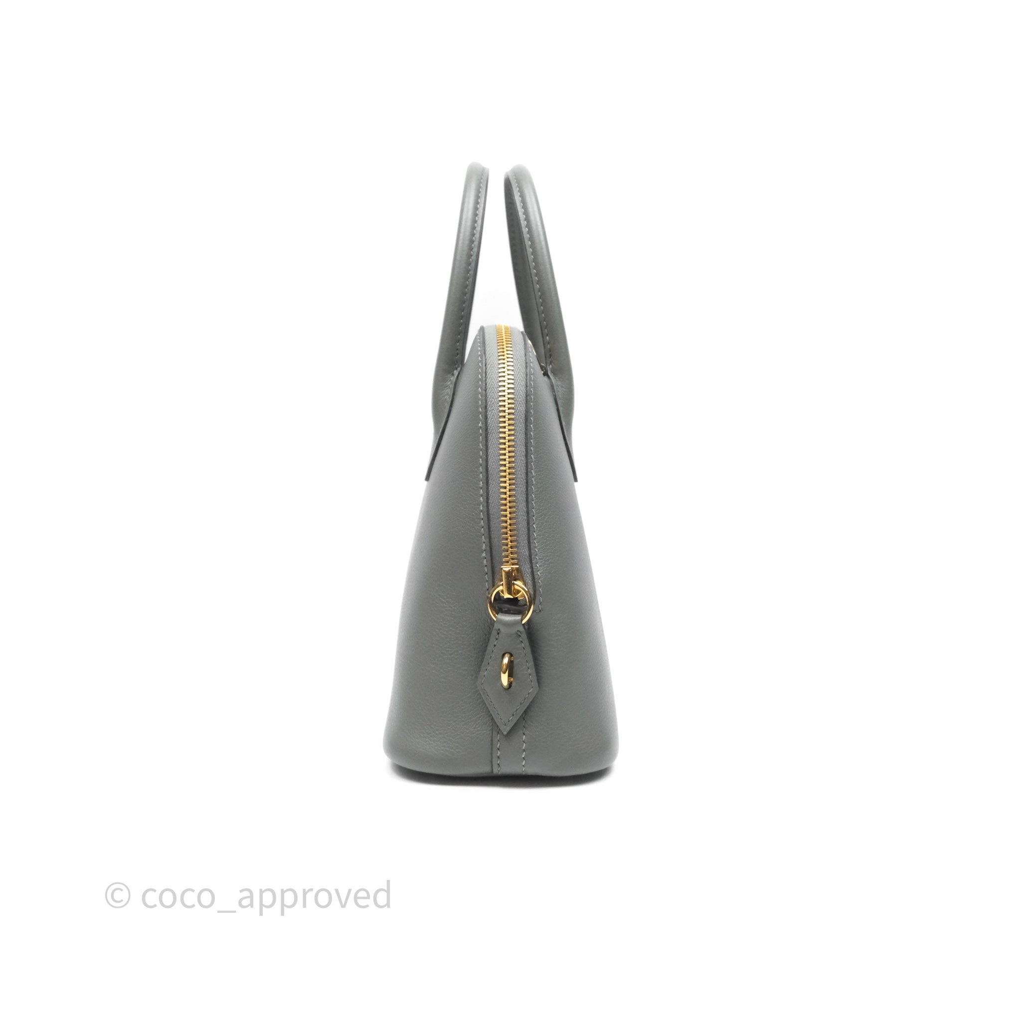 Herms Bolide 1923 25 Gris Meyer 0L Evercolor Gold Hardware