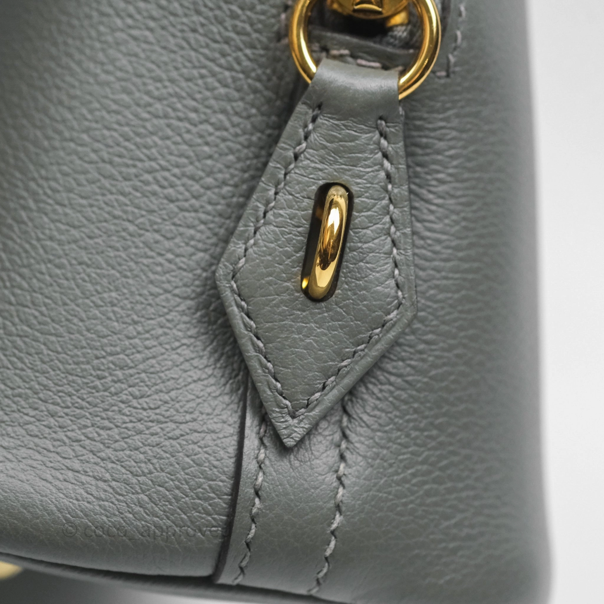 Herms Bolide 1923 25 Gris Meyer 0L Evercolor Gold Hardware
